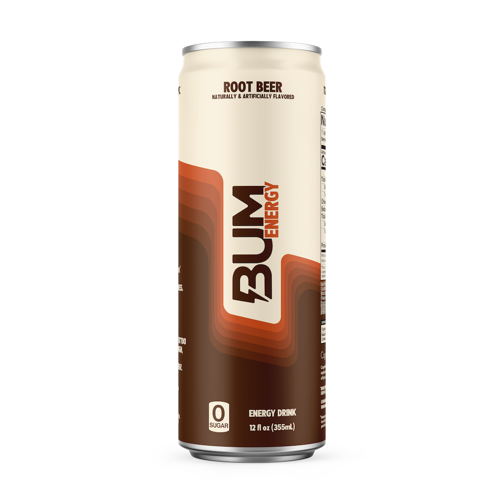 Sugar-Free Bum Energy Drinks - 12 Pack (355ml Each) | Low-Calorie Caffeine Boost for Workouts, Gaming & All-Nighters