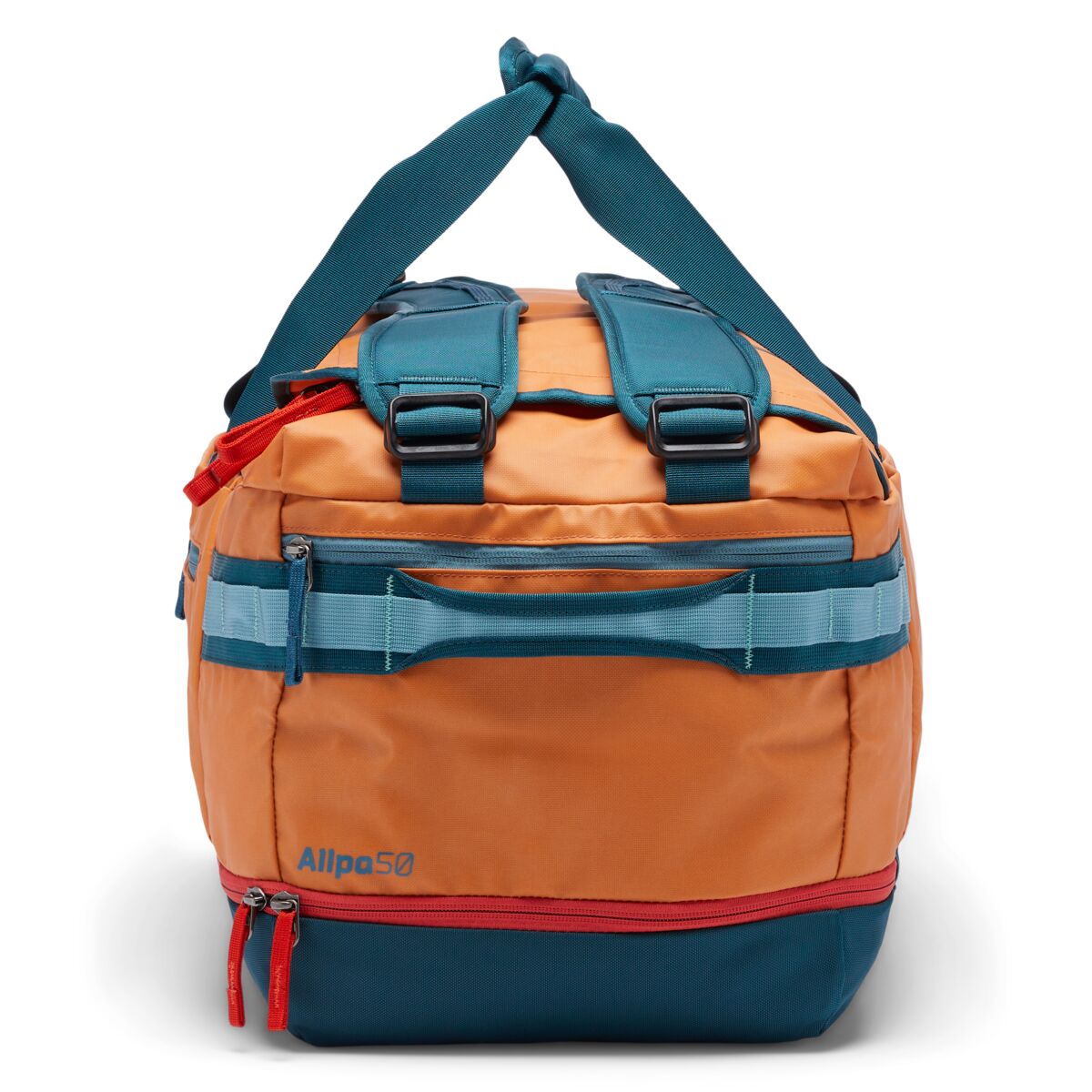 Cotopaxi Allpa 50L Travel Duffel Bag - Waterproof Carry-On Luggage for Outdoor Adventures (Tamarindo/Abyss) | Perfect for Hiking, Camping & Air Travel