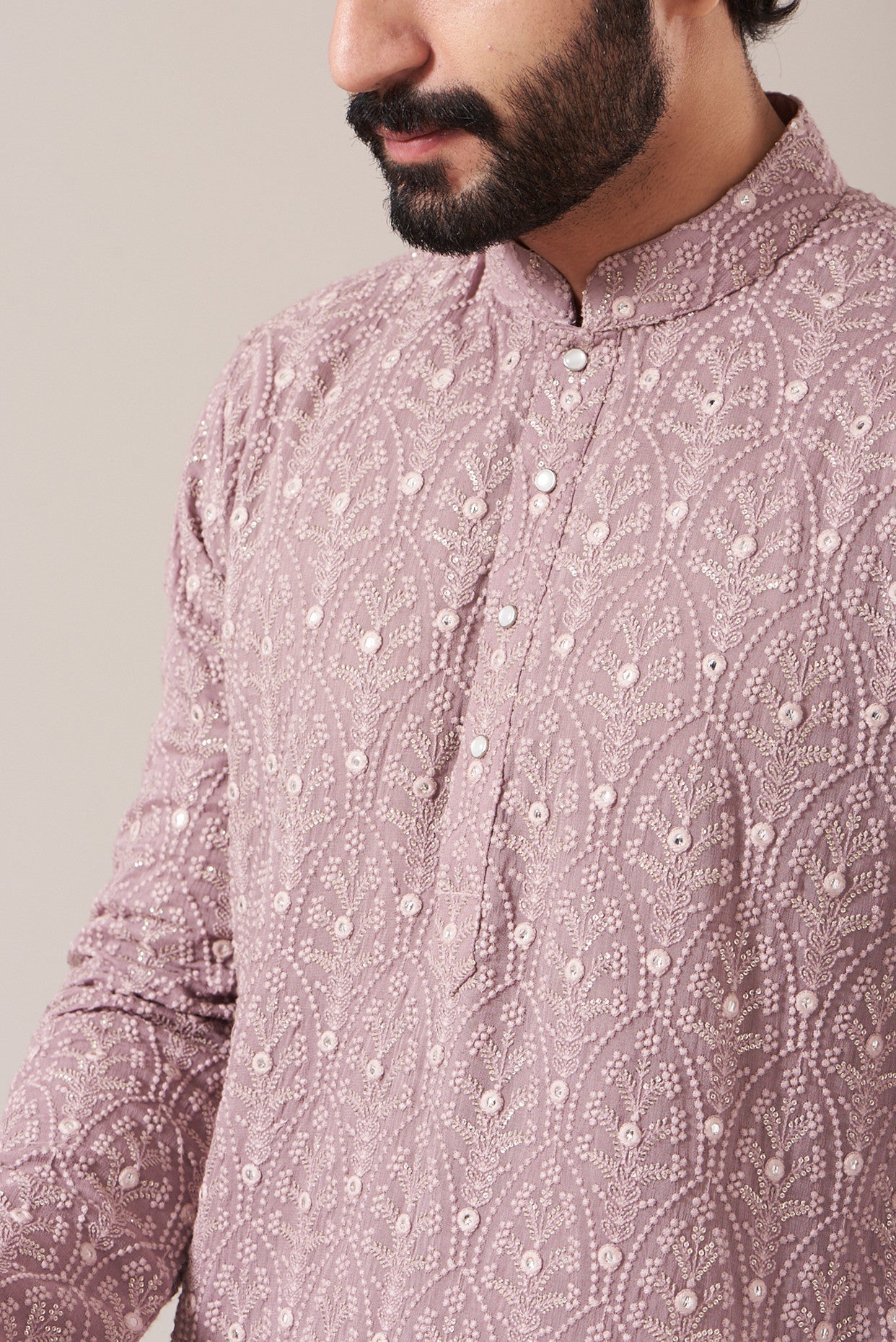 Lavender Chikankari Kurta for Women - Handcrafted Embroidered Cotton Tunic - Perfect for Festivals, Weddings & Casual Wear