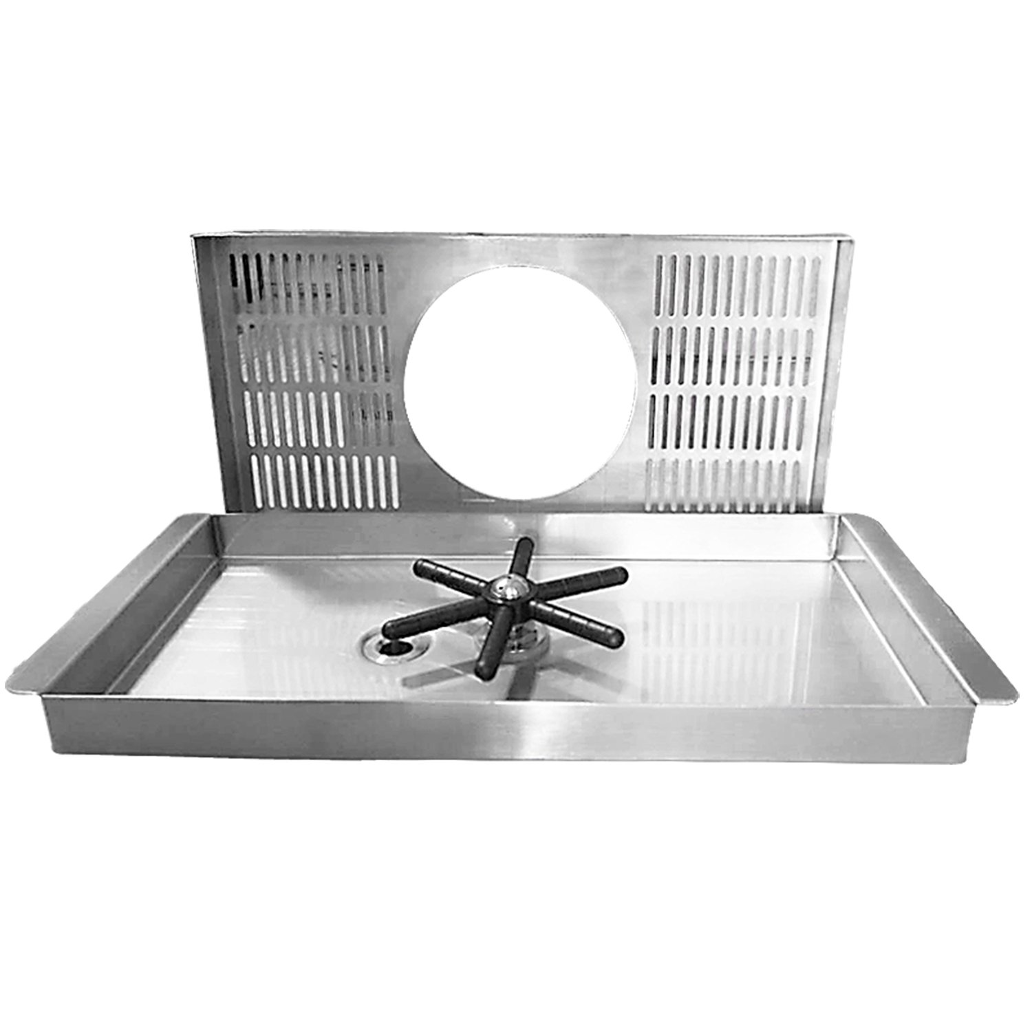 Premium Glass Cleaning Rinser with Side Sprays & Drip Tray - 13.8