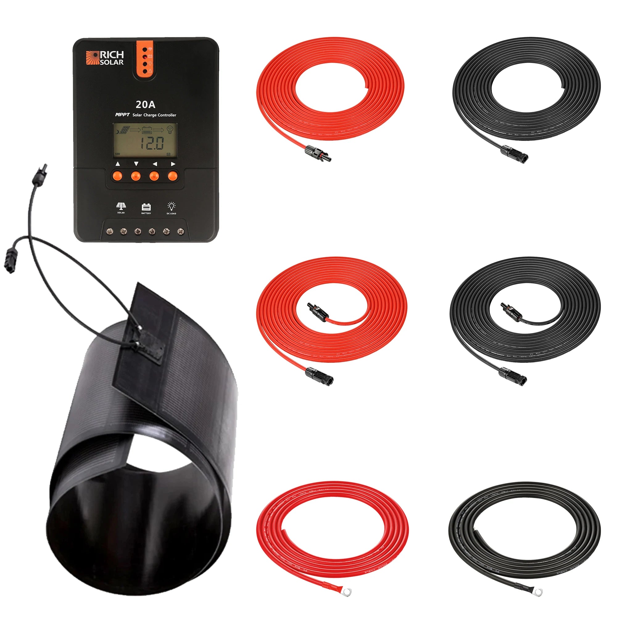 Rich Solar 160 Watt Flexible Solar Panel Kit with 20A MPPT Charge Controller - Portable Power Solution for RV, Boat, Camping & Off-Grid Living