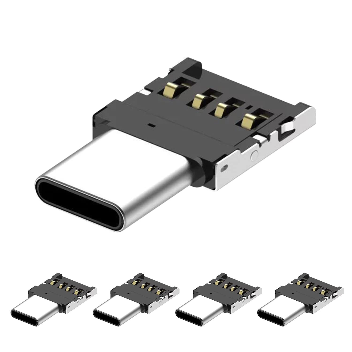 USB C to USB Adapter (5 Pack) - YACSEJAO Type-C OTG Connector for Smartphones, Tablets & Micro Devices - Perfect for Data Transfer & Charging on Travel, Office & Home Use