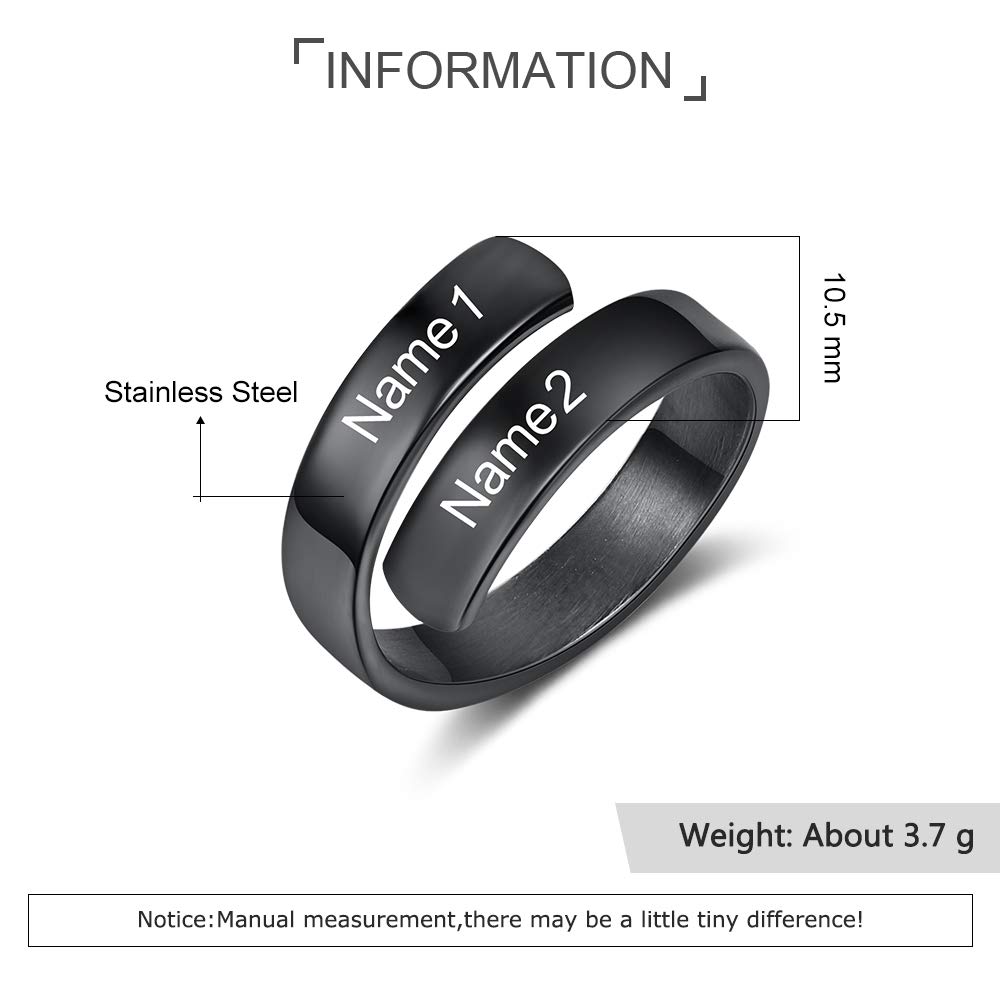 Personalized Best Friend Rings for Women - BFF Sister Promise Rings, Graduation Gifts for Girls - Perfect for Anniversaries, Birthdays & Special Occasions