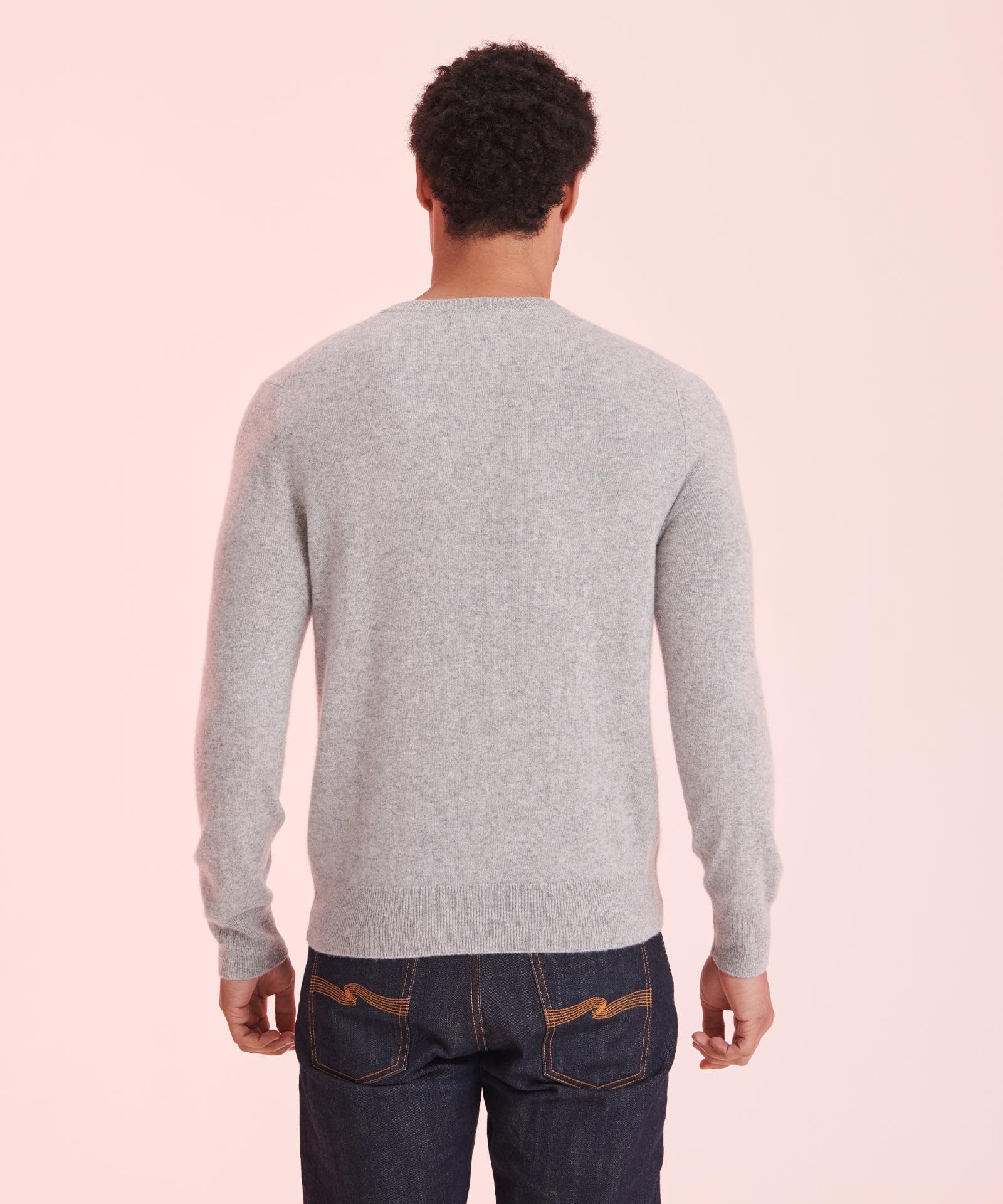 Premium Men's 100% Cashmere Crewneck Sweater - Soft & Warm Winter Pullover for Casual & Business Wear