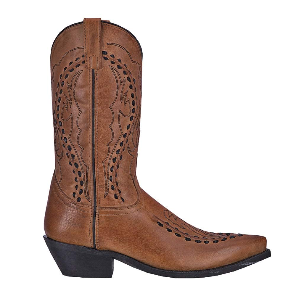 Laredo Men's Laramie Snip Toe Dress Boots - Mid Calf Western Cowboy Boots for Men in Black | Perfect for Formal Events, Rodeos & Country Dancing