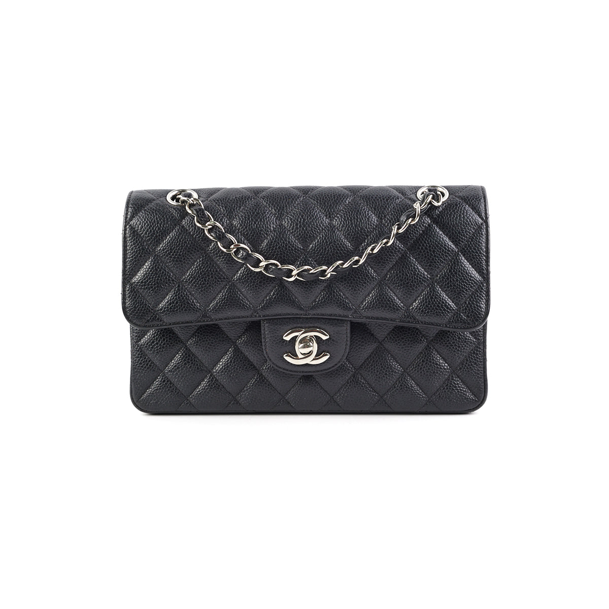Chanel Small Quilted Caviar Classic Flap Bag in Black | Luxury Crossbody Purse for Women | Perfect for Date Night, Parties & Special Occasions