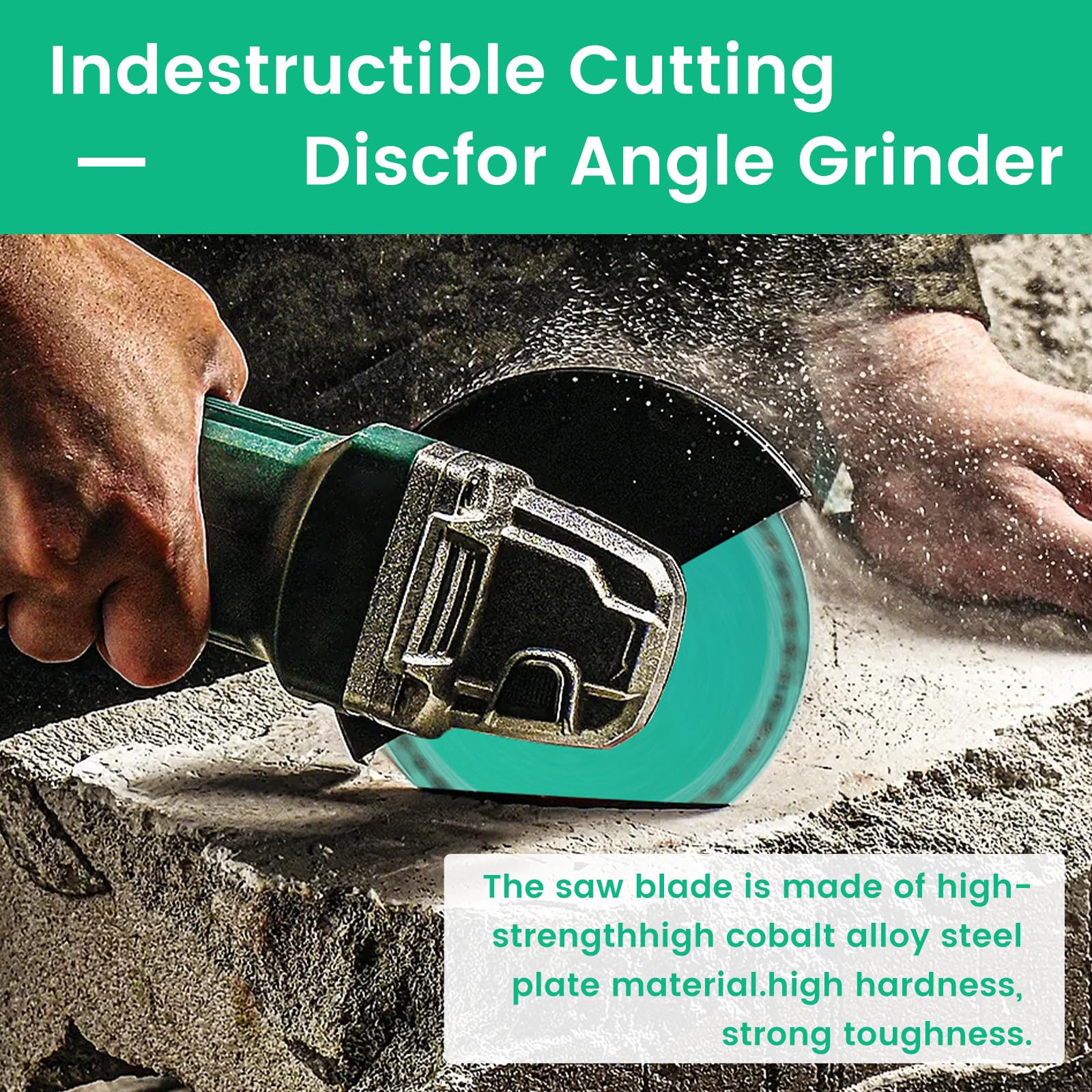 4-Inch Ultra-Thin Diamond Cutting Blade - Indestructible Angle Grinder Disc for Glass, Wood, Stone, Metal & Ceramic Tile | Multi-Purpose Saw Wheel for DIY, Construction & Metalworking Projects (Green)