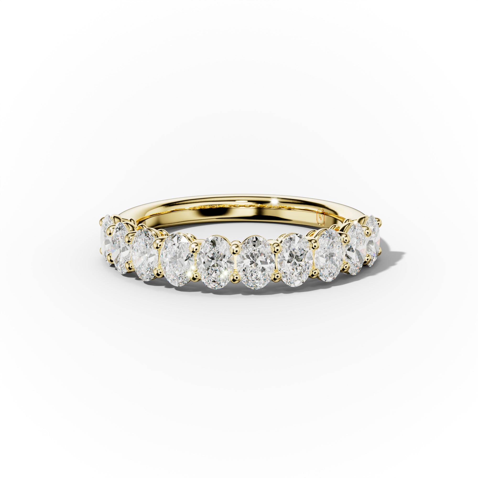 1.0 Carat Oval Diamond Anniversary Band for Women - 14K White Gold Wedding Ring - Elegant Stackable Band for Anniversary, Engagement, or Gift - Perfect for Special Occasions & Everyday Wear