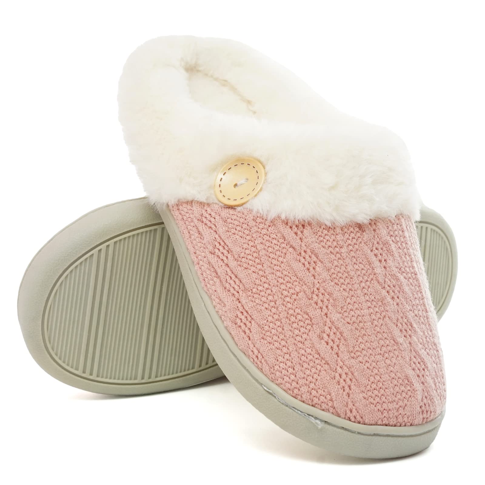 Nanatree Women's House Slippers - Memory Foam Indoor Fuzzy Fluffy Cozy Warm Plush Bedroom Slippers for Women | Perfect for Home, Lounge & Winter Comfort