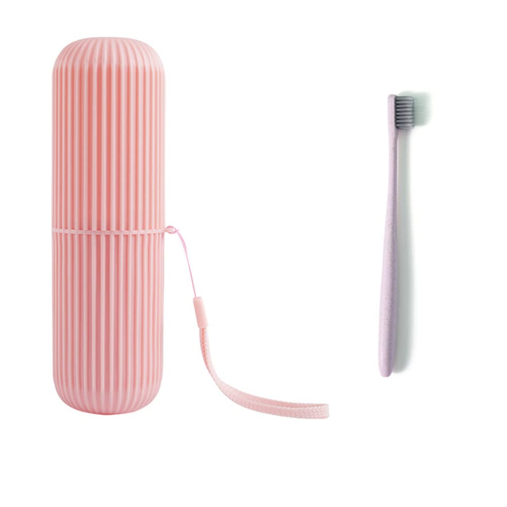 Zerodeko Travel Toothbrush & Toothpaste Set - Compact Portable Toothbrush Holder with Case & Toothpaste Container - Perfect for Camping, Hiking, Airplane & Business Trips