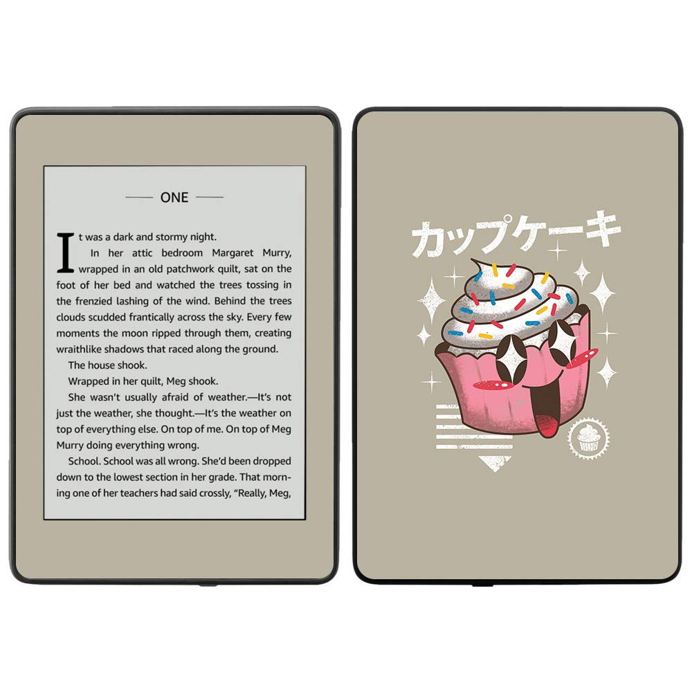 MightySkins Waterproof Vinyl Decal Wrap Cover for Amazon Kindle Paperwhite 2018 | Kawaii Cupcake Design | Protective & Durable Skin | Easy to Apply & Remove | Made in USA | Perfect for Travel, School & Home Use
