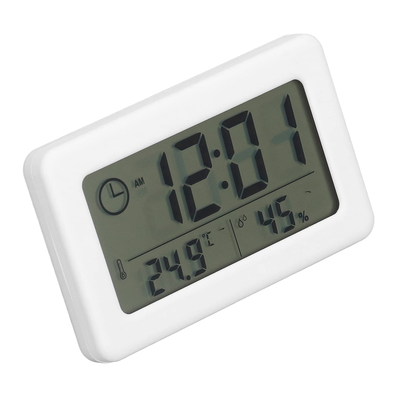 Pssopp Digital Alarm Clock with Temperature & Humidity Display - LED Bedside Clock for Bedroom, Office & Travel - Wake Up Easily with Snooze & Night Light