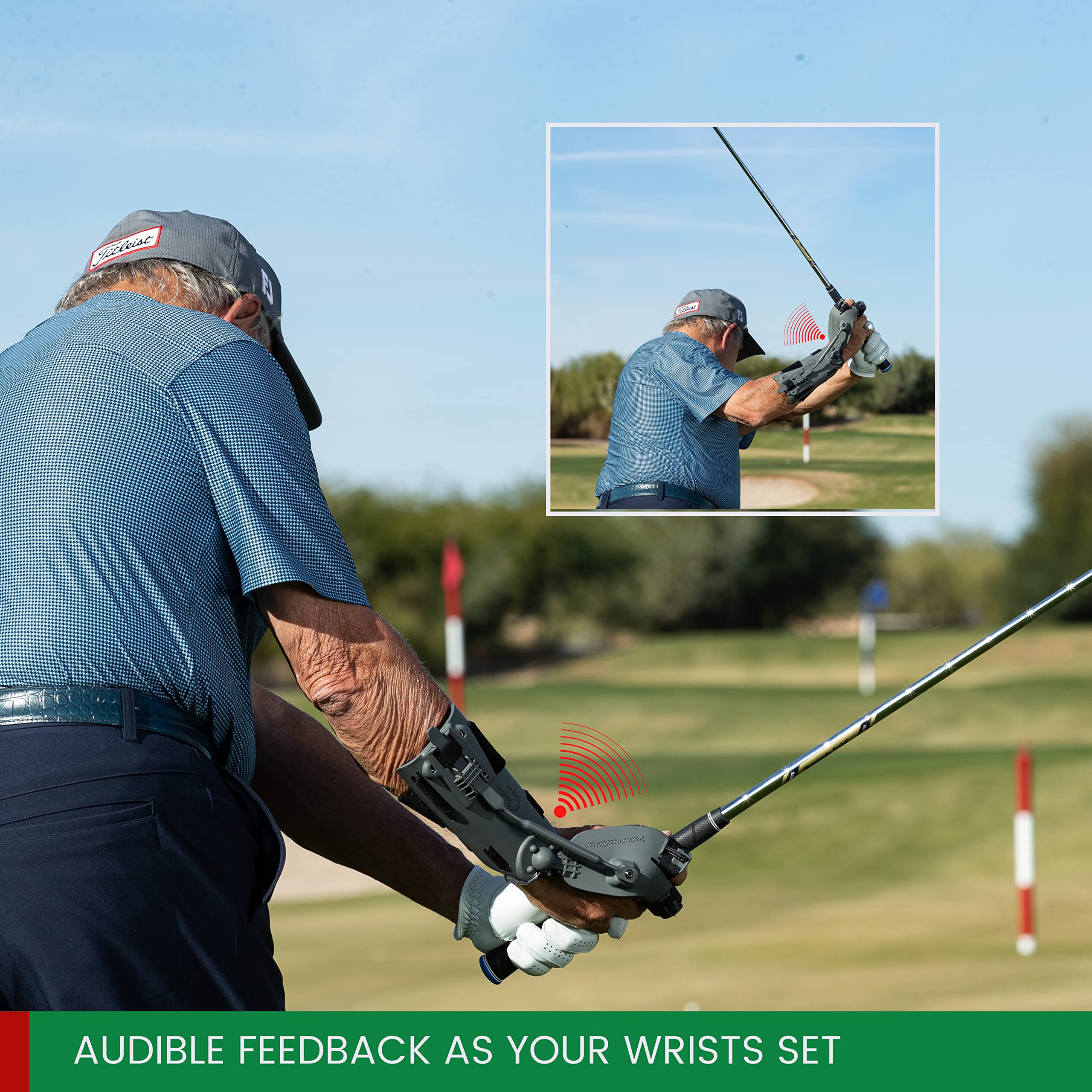 Precision Impact Golf Training Aid - Putting Trainer & Swing Trainer for Improved Accuracy | Golf Practice Equipment & Wrist Hinge Trainer | Perfect for Driving Range & Backyard Practice