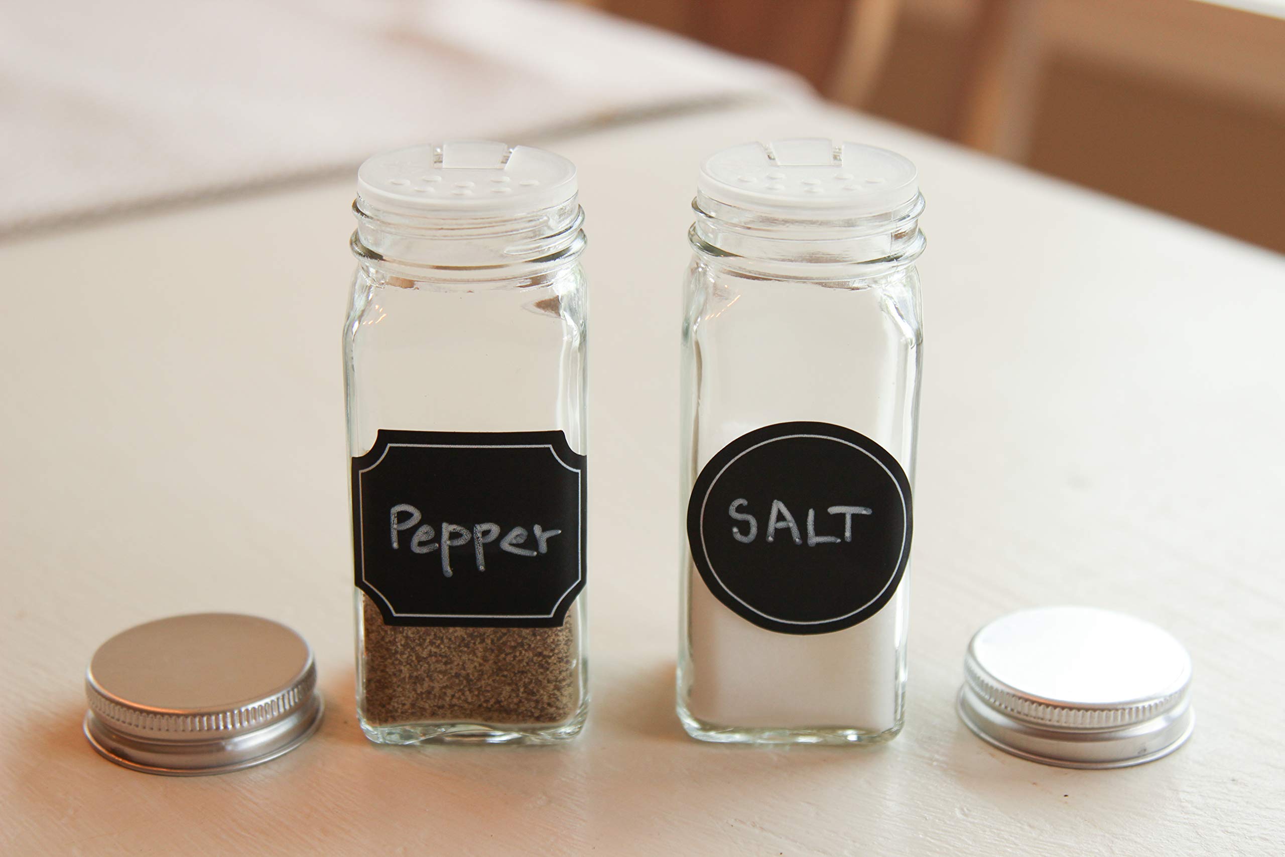 14-Pack 4oz Glass Spice Jars with Shaker Lids - Airtight Small Spice Containers for Kitchen Organization | Perfect for Storing Herbs, Seasonings & DIY Spice Blends | Essential Pantry Storage Solution