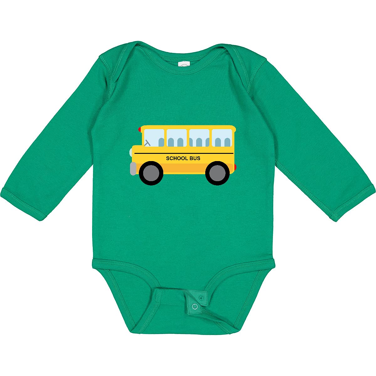 Inktastic School Bus Print Long Sleeve Baby Bodysuit - Soft Cotton Infant Romper for Boys & Girls - Perfect for Daycare, Playdates & Family Outings