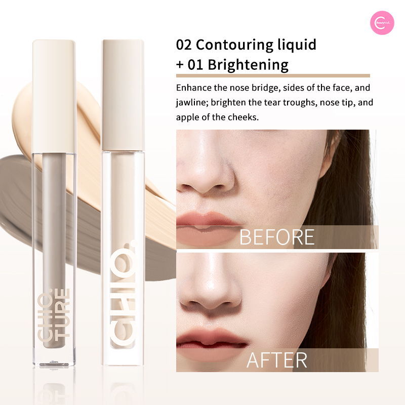 CHIOTURE Liquid Contour Duo - Cream & Liquid Contour Stick for Face Sculpting & Highlighting - Perfect for Makeup Beginners & Professionals - Ideal for Daily Contouring, Special Occasions & Photo Shoots