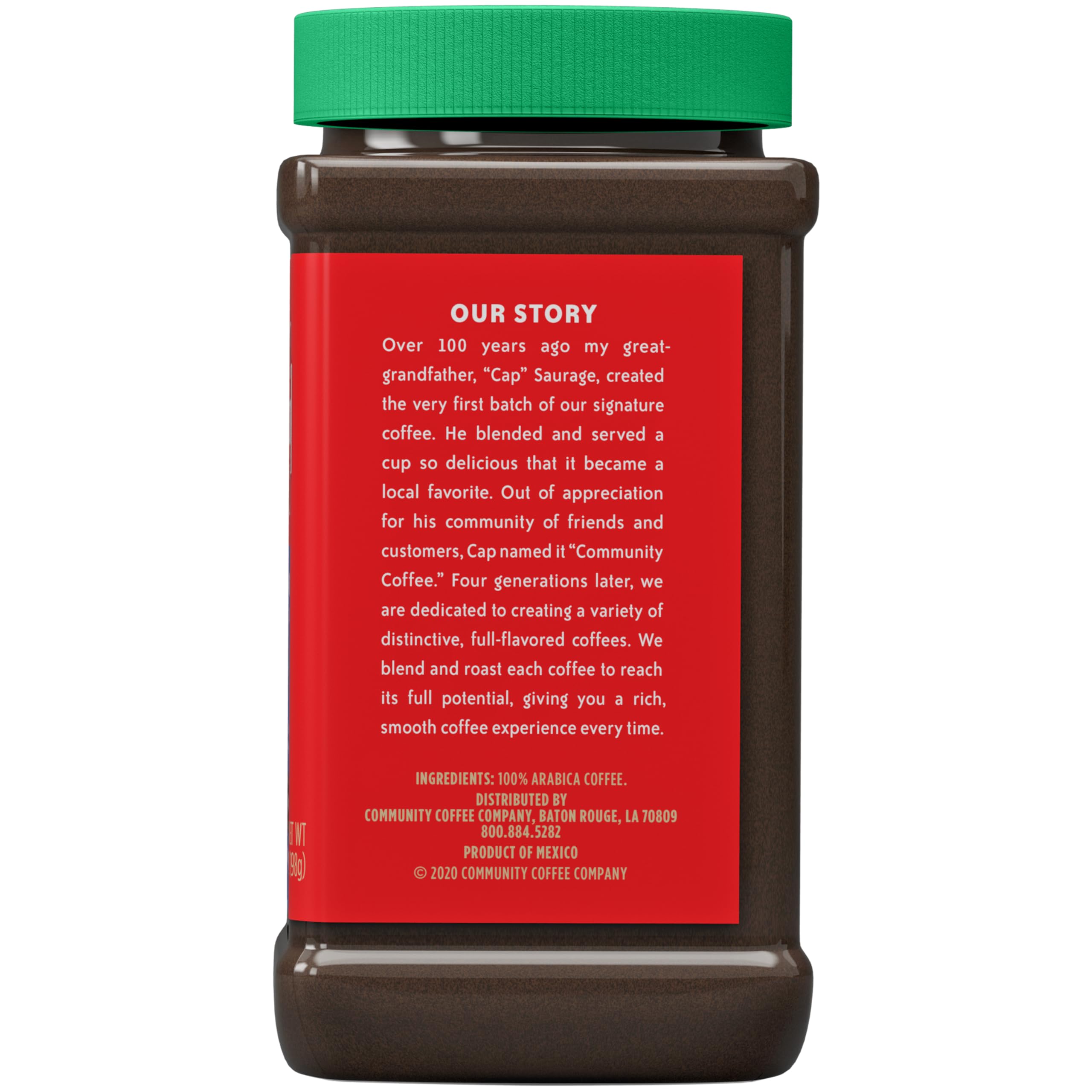 Community Coffee Café Special Decaf Instant Coffee - Medium Dark Roast, 7 Ounce Jar (Pack of 12) | Rich Flavor for Home, Office & Travel | Perfect for Coffee Lovers & Gift Giving