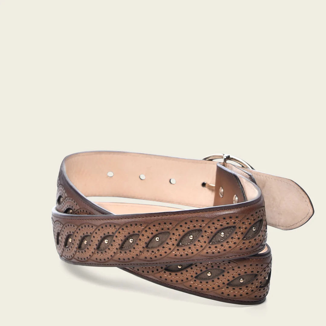 CDA31RS Cuadra Brown Western Cowgirl Cowhide Leather Belt for Women – Stylish & Durable Accessory for Rodeo, Country Fashion & Everyday Wear