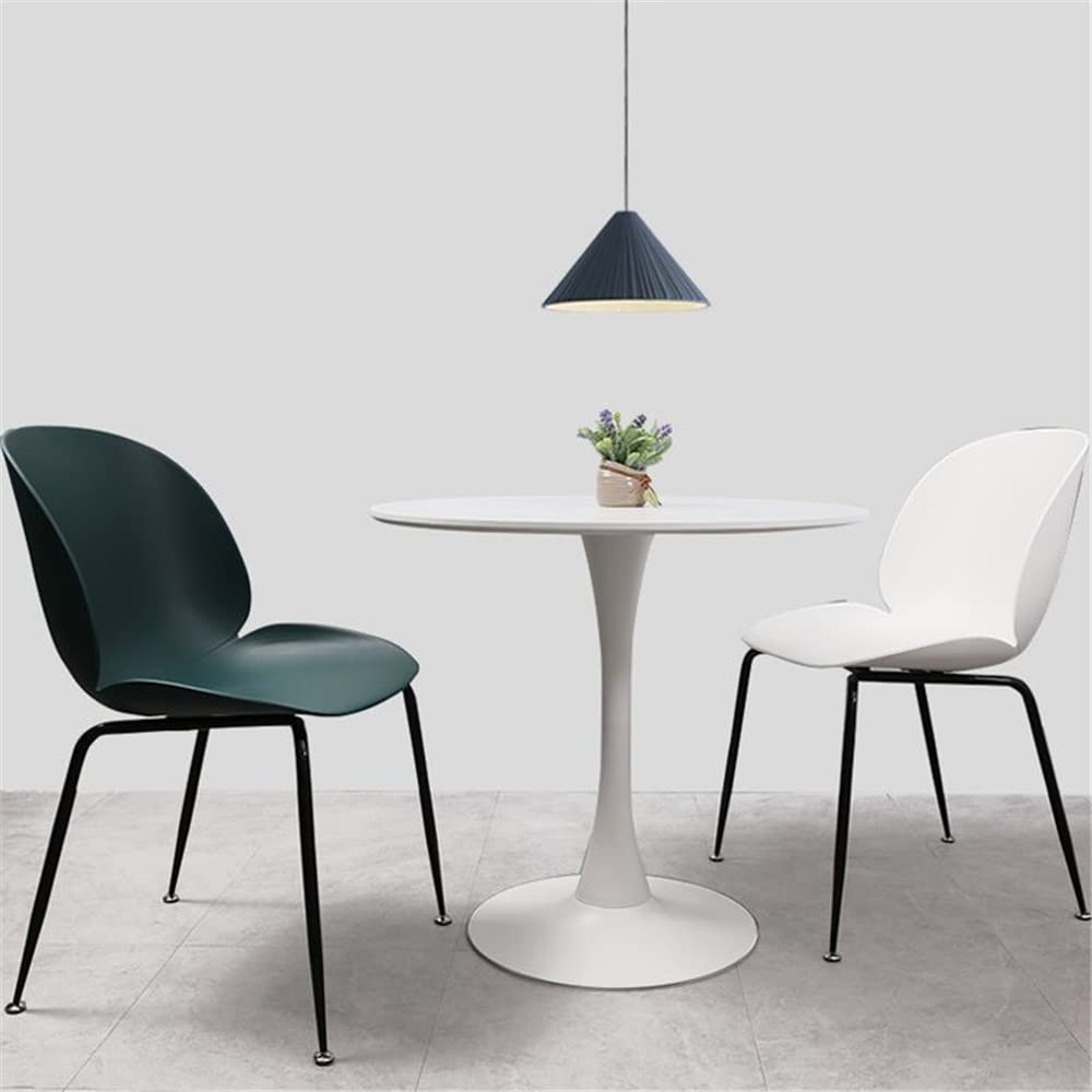 NIUYAO Solid Wood Round Modern Dining Table with Tulip Base - 31.5
