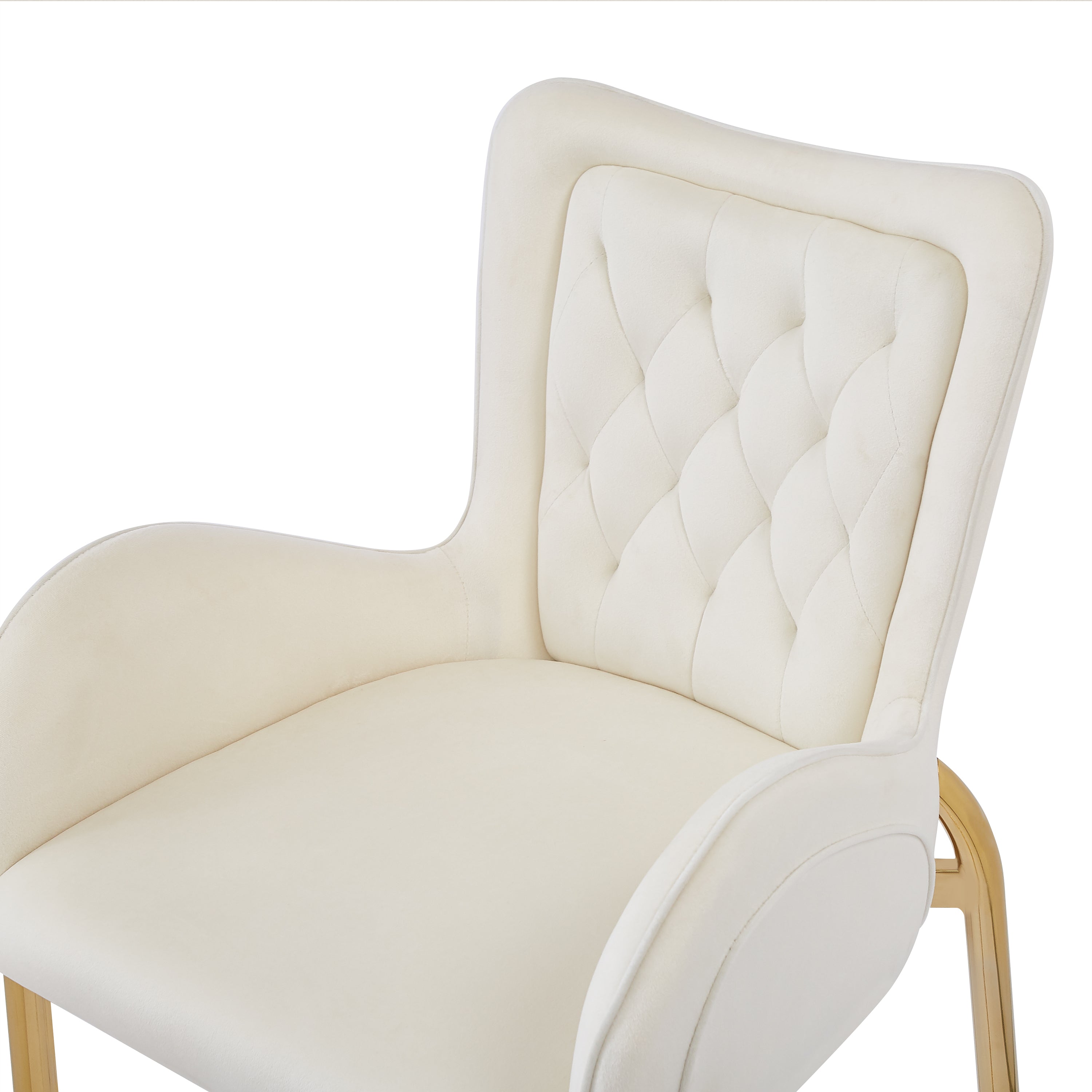 28.75 Inch Counter Height Bar Stools Set of 2 - Velvet Upholstered Bar Chairs with Golden Metal Legs - Perfect for Kitchen Island, Breakfast Nook & Home Bar Decor