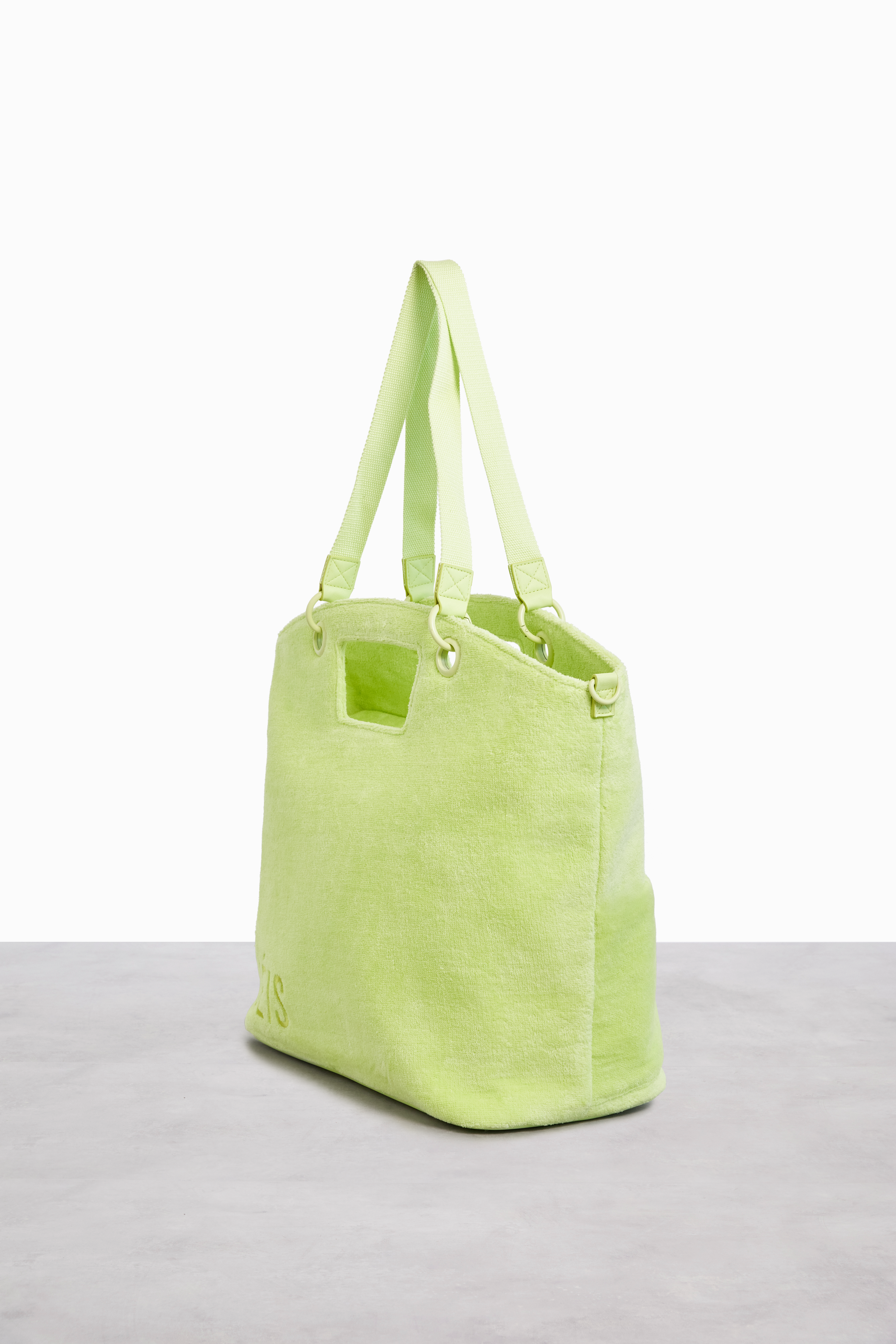 Stylish Citron Terry Tote Bag - Eco-Friendly Cotton Beach Tote for Women | Perfect for Shopping, Travel & Summer Outings
