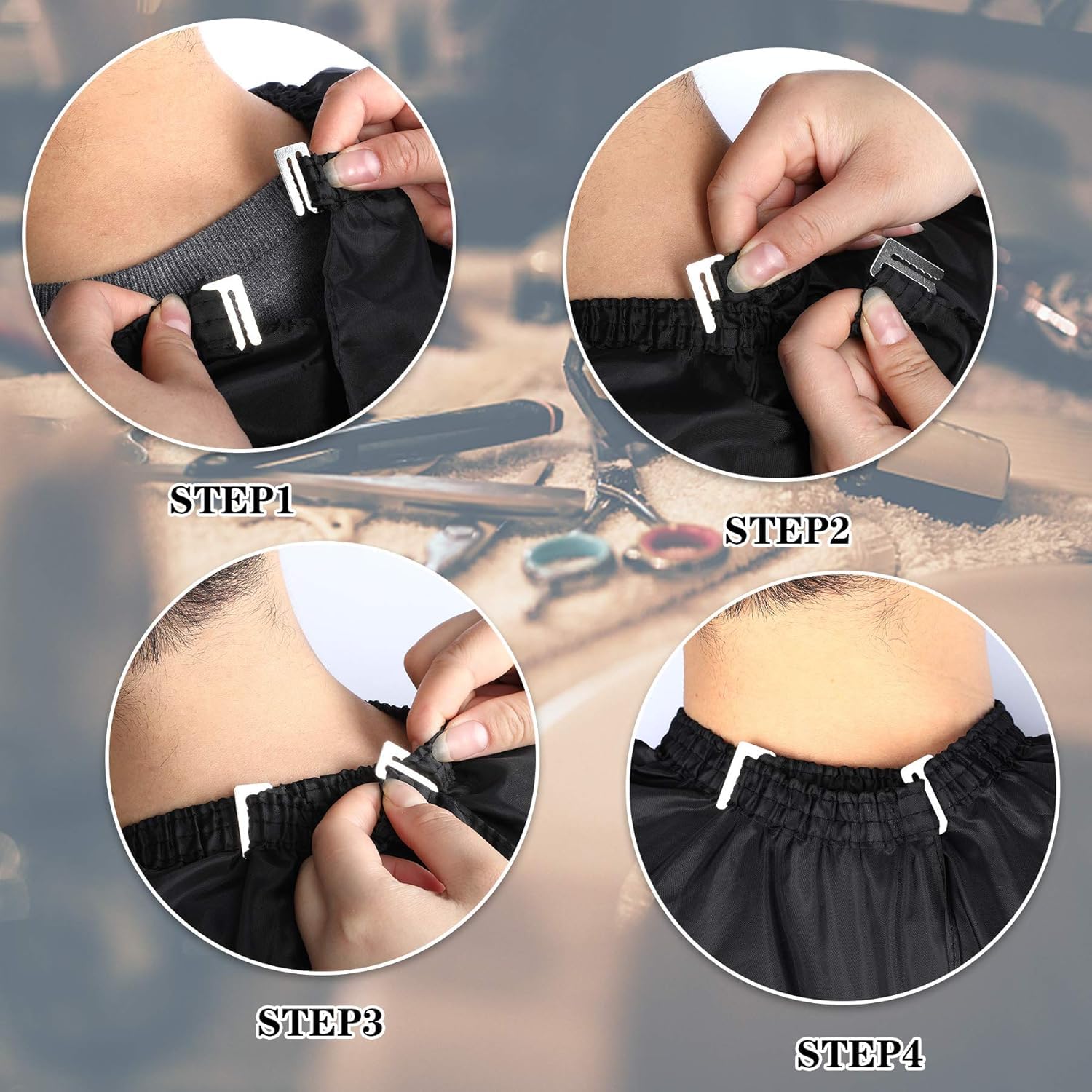 Waterproof Nylon Barber Apron for Hair Cutting & Styling - Professional Salon Apron for Men & Women (Black) - Ideal for Hairdressers, Barbers & Home Haircuts