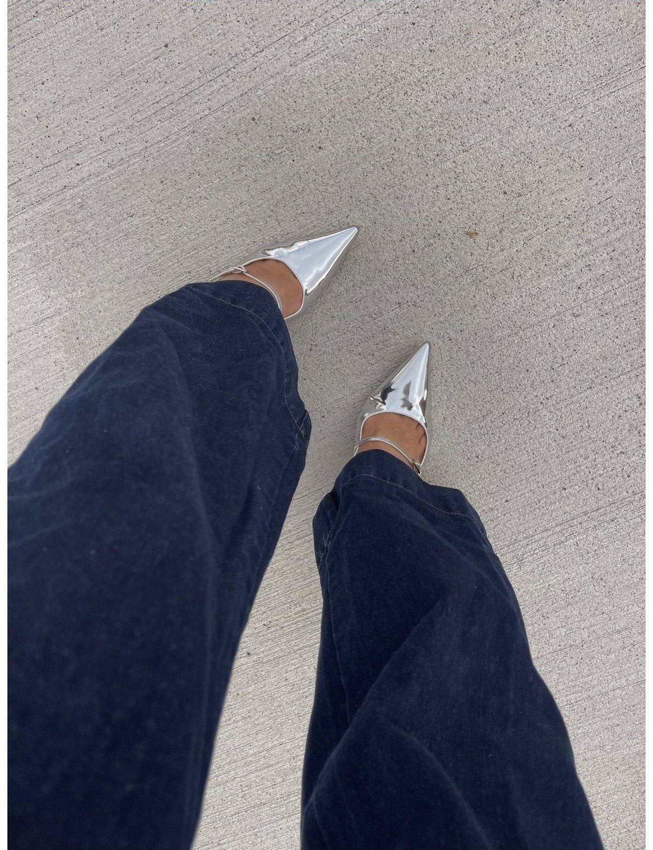 York Women's Slingback Heels - Silver Metallic Leather Pumps for Party, Wedding & Evening Wear - Comfortable Dress Shoes for Work & Special Occasions