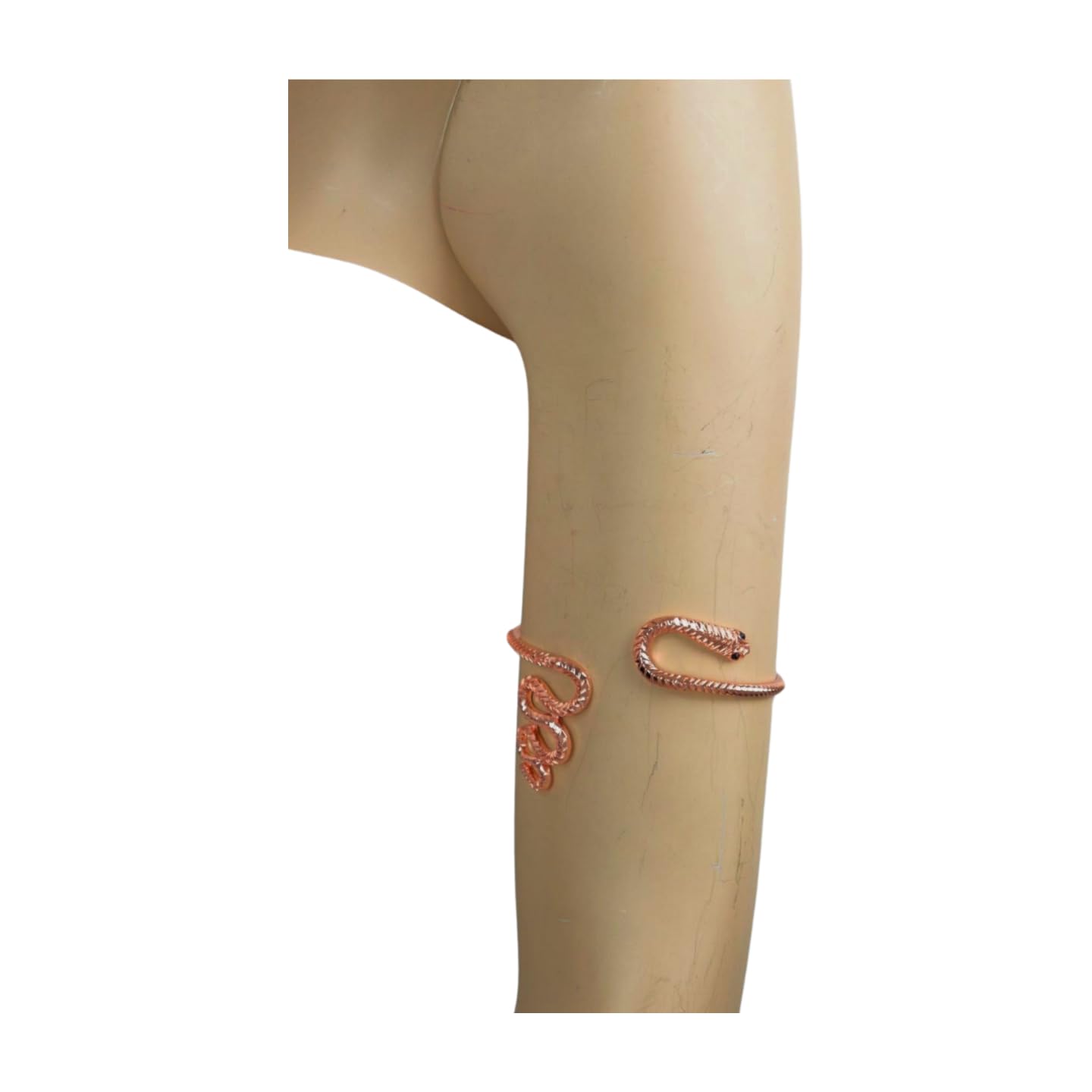 Elegant Rose Gold Snake Wrap Around Upper Arm Cuff Bracelet for Women - Fashion Jewelry for Parties, Weddings & Special Occasions