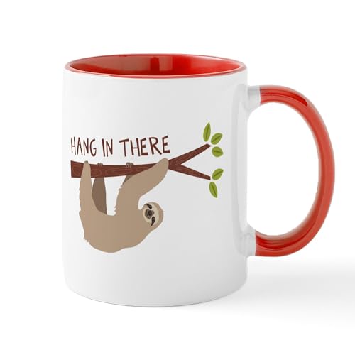 White/Red Inside - Hang In There Mugs