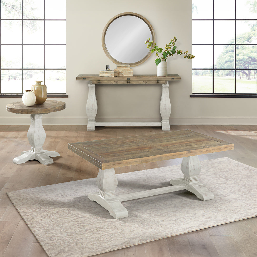 Modern Napa Coffee Table - Solid Wood Living Room Center Table with Storage Shelf | Perfect for Small Spaces, Apartments & Cozy Home Decor