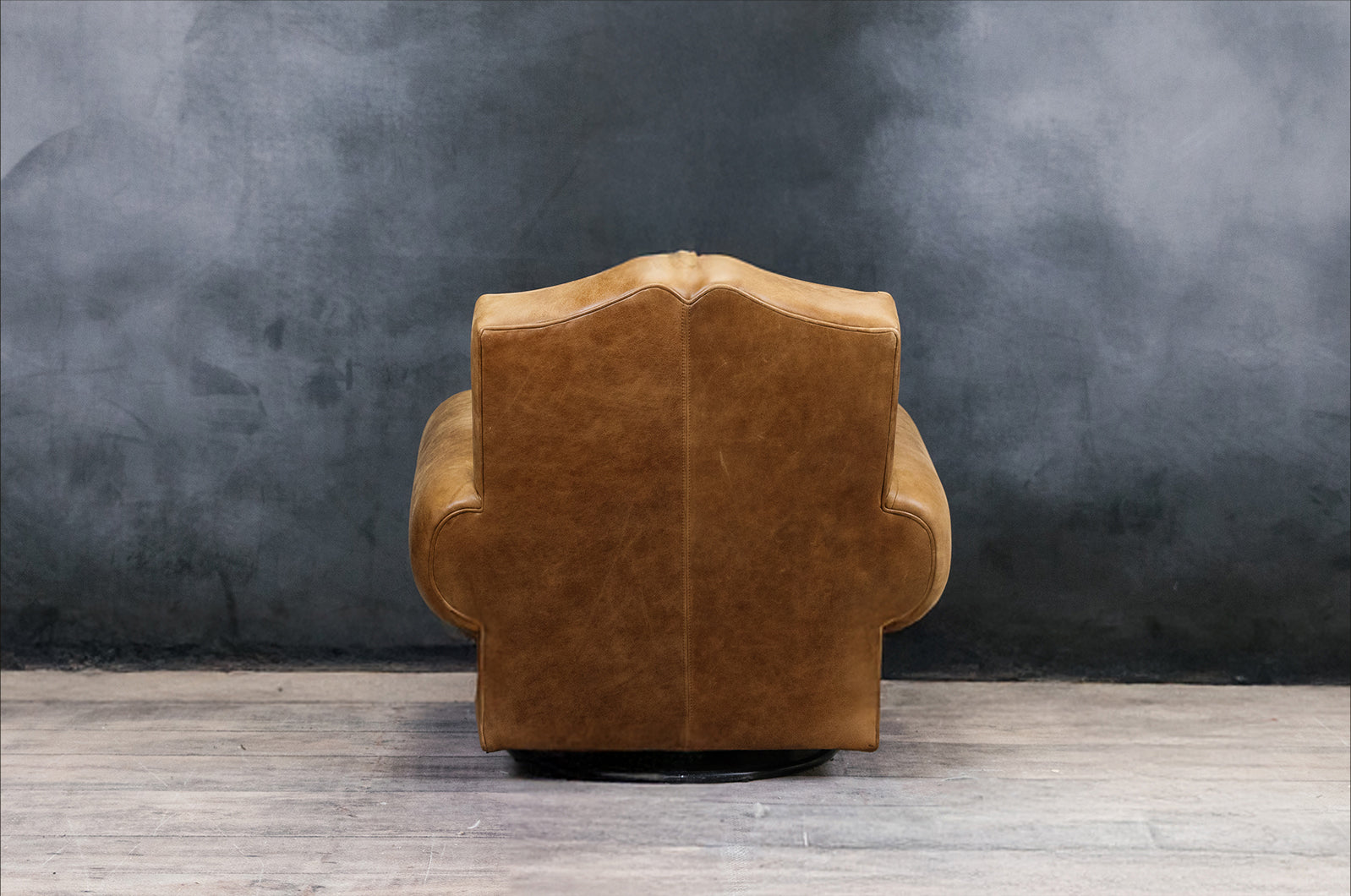 Premium Moustache Leather Cigar Swivel Chair - Stylish Office & Lounge Recliner for Home & Commercial Use