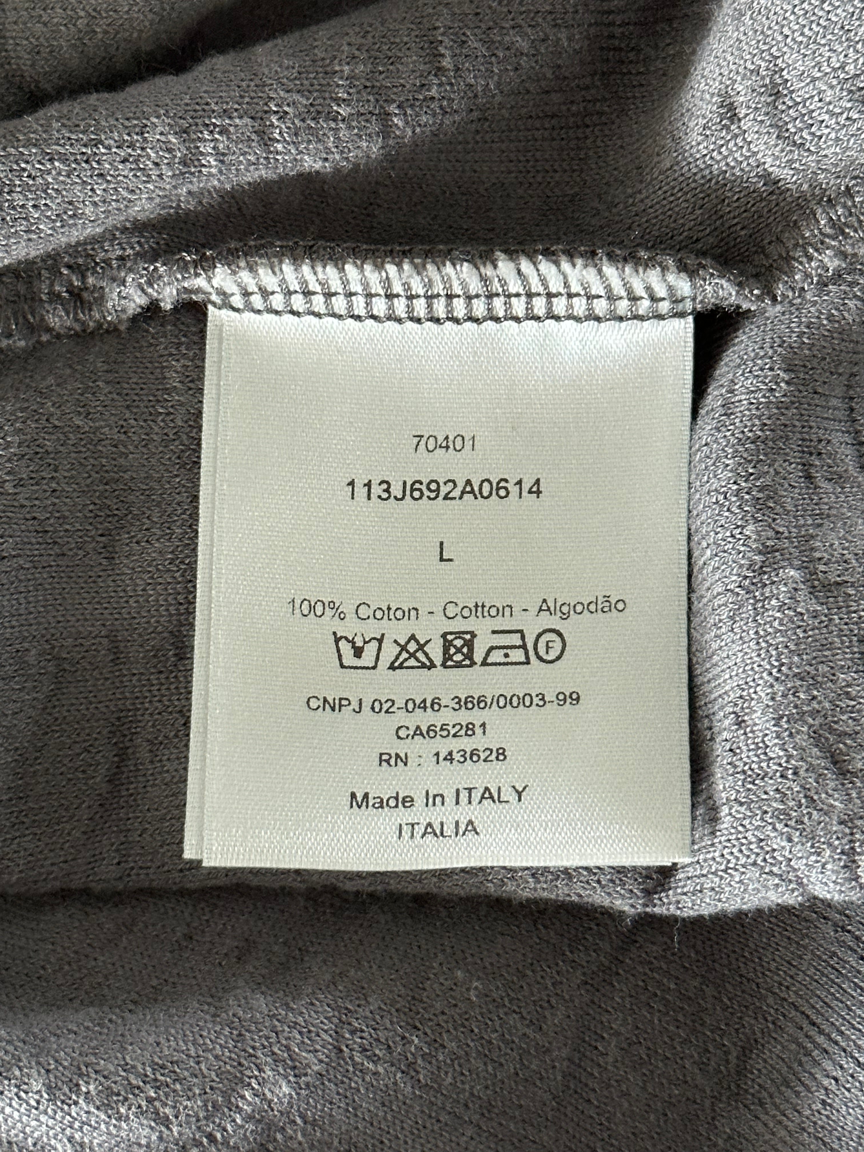 Dior Grey Oblique Logo Cotton T-Shirt for Men - Casual Luxury Streetwear for Everyday Wear & Fashion Outfits