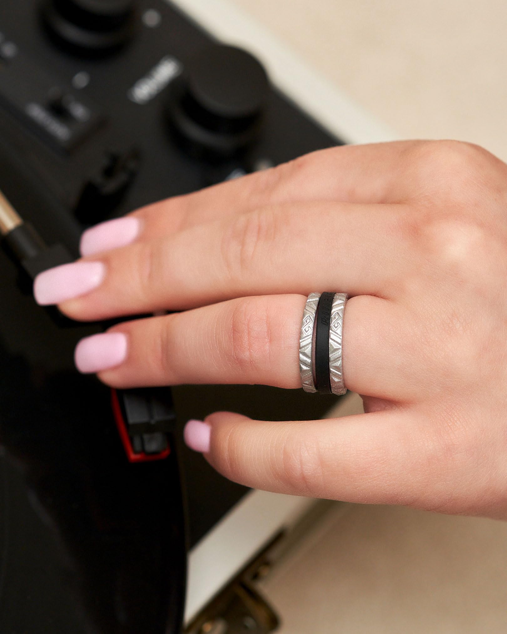 Rinfit Soft Stackable Silicone Wedding Rings for Women - Gym & Travel