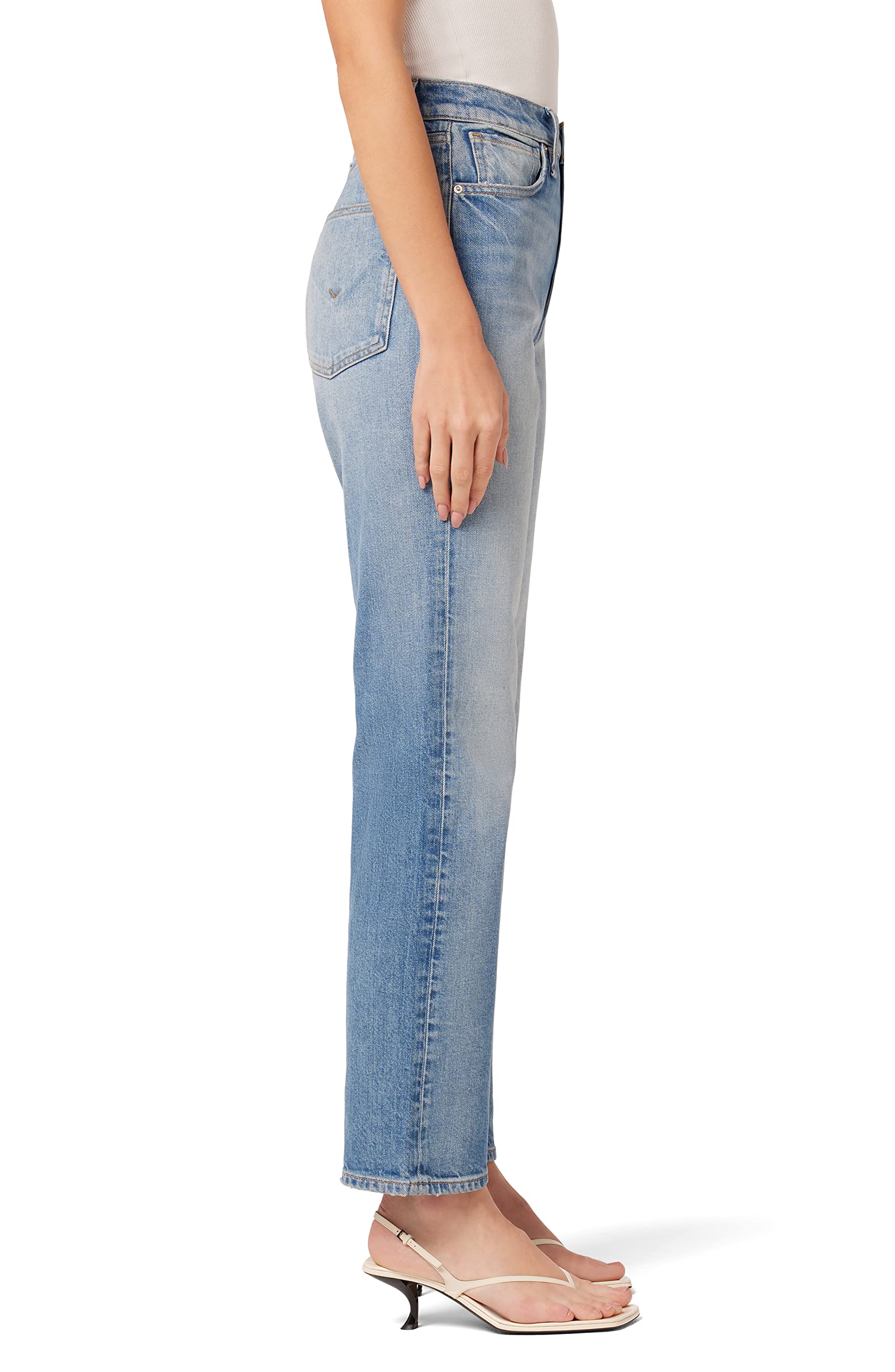 HUDSON Women's Jade High Rise Straight Leg Loose Fit Jeans - Comfortable Stretch Denim Pants for Casual Wear & Everyday Outfits