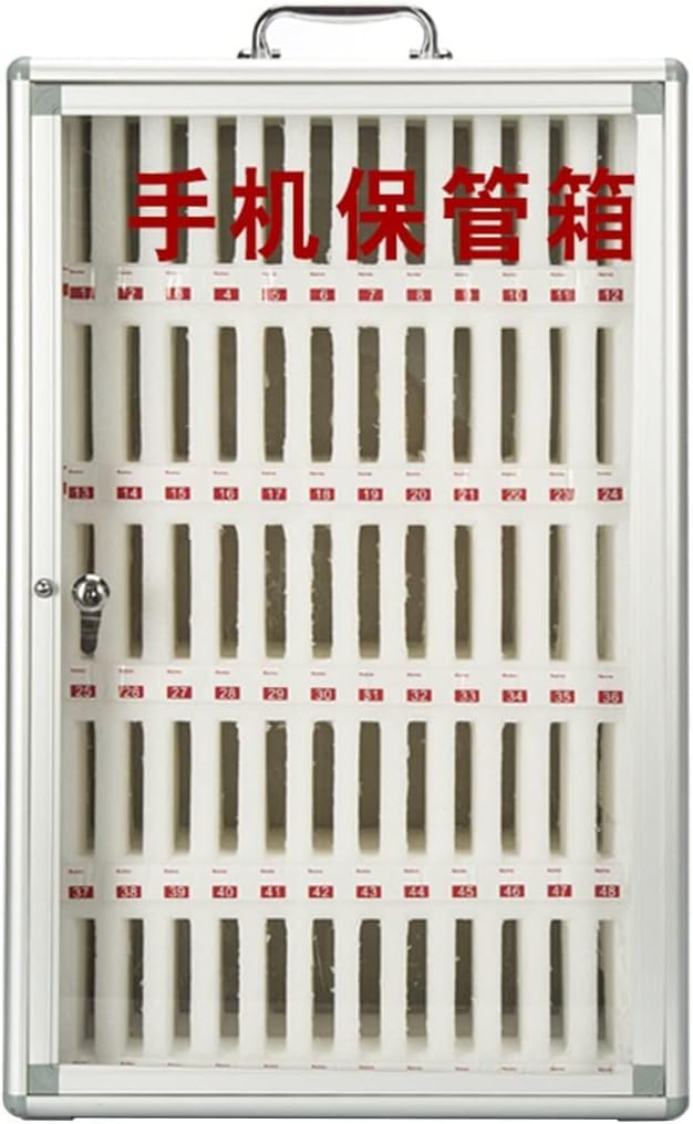 Lockable Phone Storage Cabinet for Office & Classroom - 60-Slot Mobile Phone Organizer with Secure Key Lock | Ideal for Schools, Meetings & Workspaces