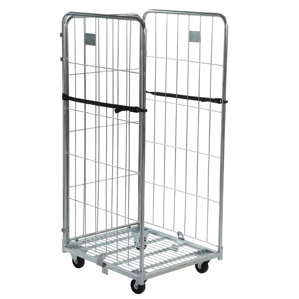 Foldable Roll Containers for Warehouse & Retail - Heavy Duty Utility Carts with Wheels for Easy Transport & Storage | Perfect for Logistics, Supermarkets & Industrial Use