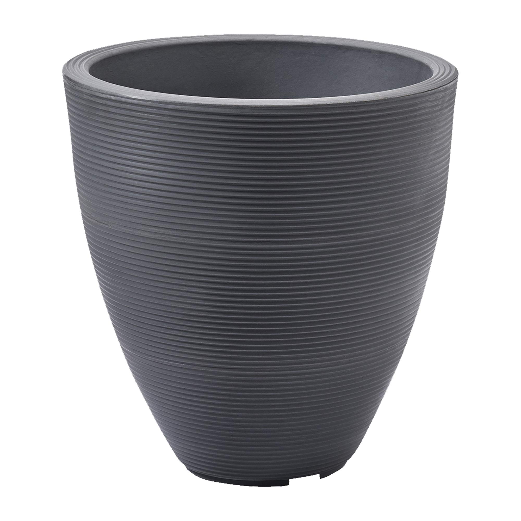 Crescent Garden Delano Tall Planter - Modern Indoor/Outdoor Flower Pot for Home & Patio - Slate Gray - Perfect for Succulents, Herbs & Houseplants