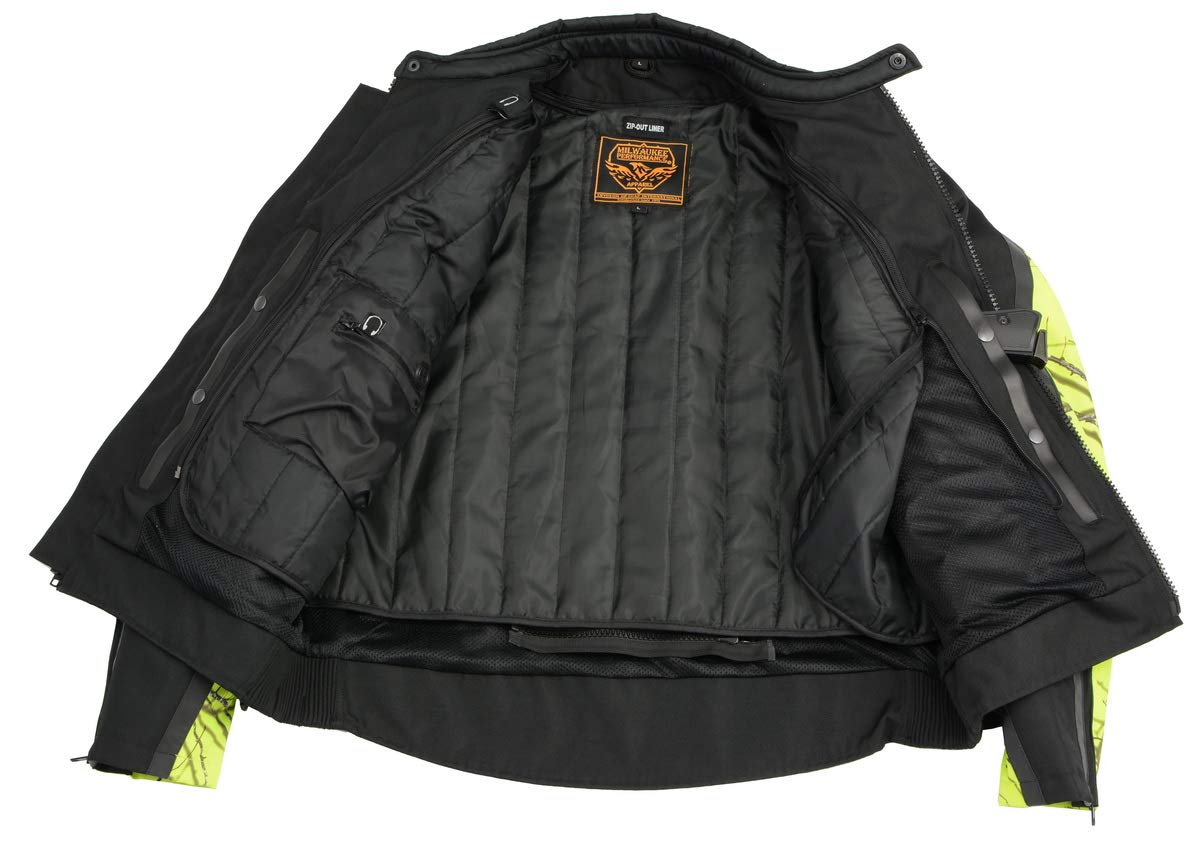 Milwaukee Leather Men's Textile Motorcycle Jacket - Oak (N.Green Mossy, 5X) - Durable Riding Gear for Harley & Cruiser Bikers - Perfect for Commuting & Road Trips