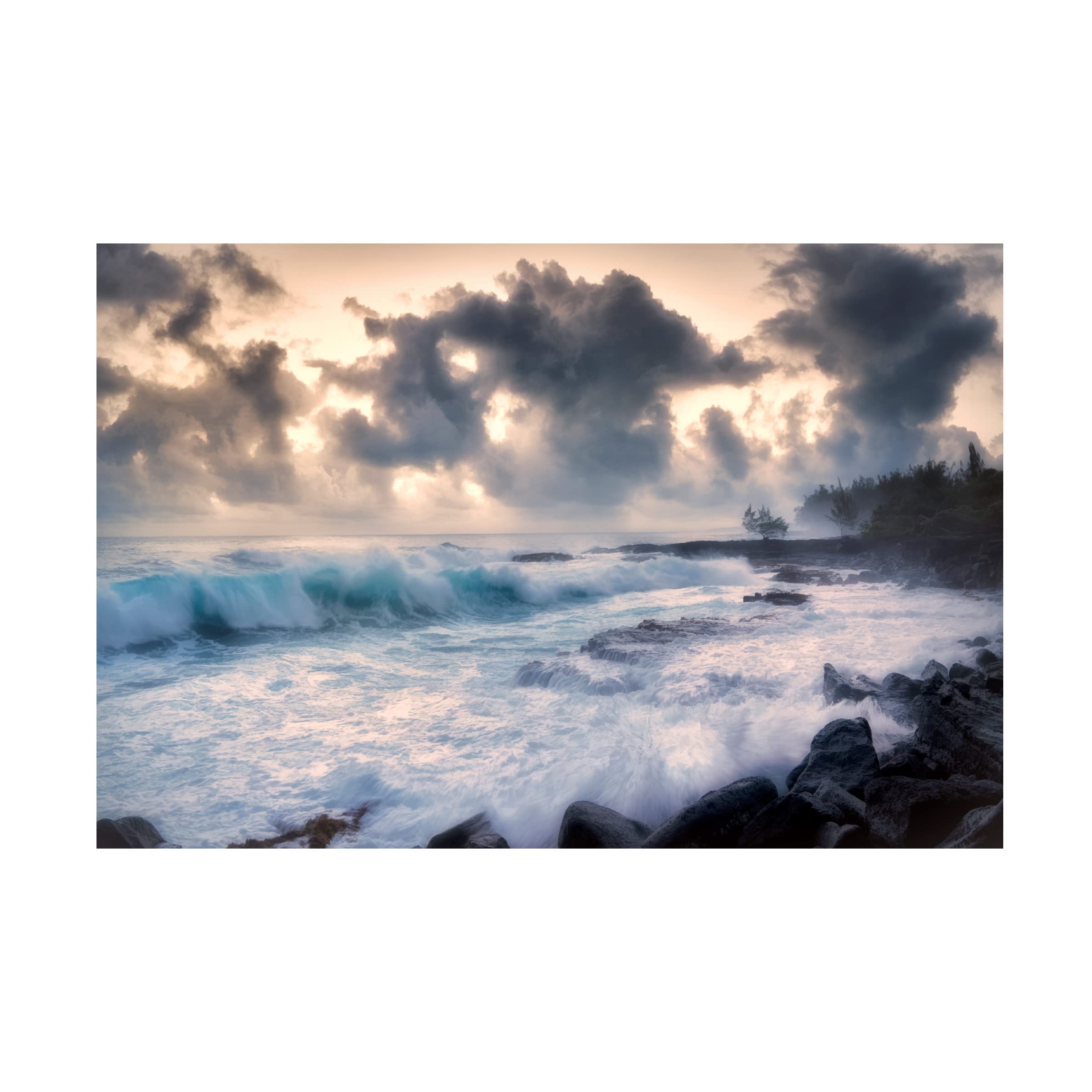 Dennis Frates 'Waves 5' Canvas Wall Art Print - Ocean Wave Painting for Beach House Decor, Living Room & Office Wall Art