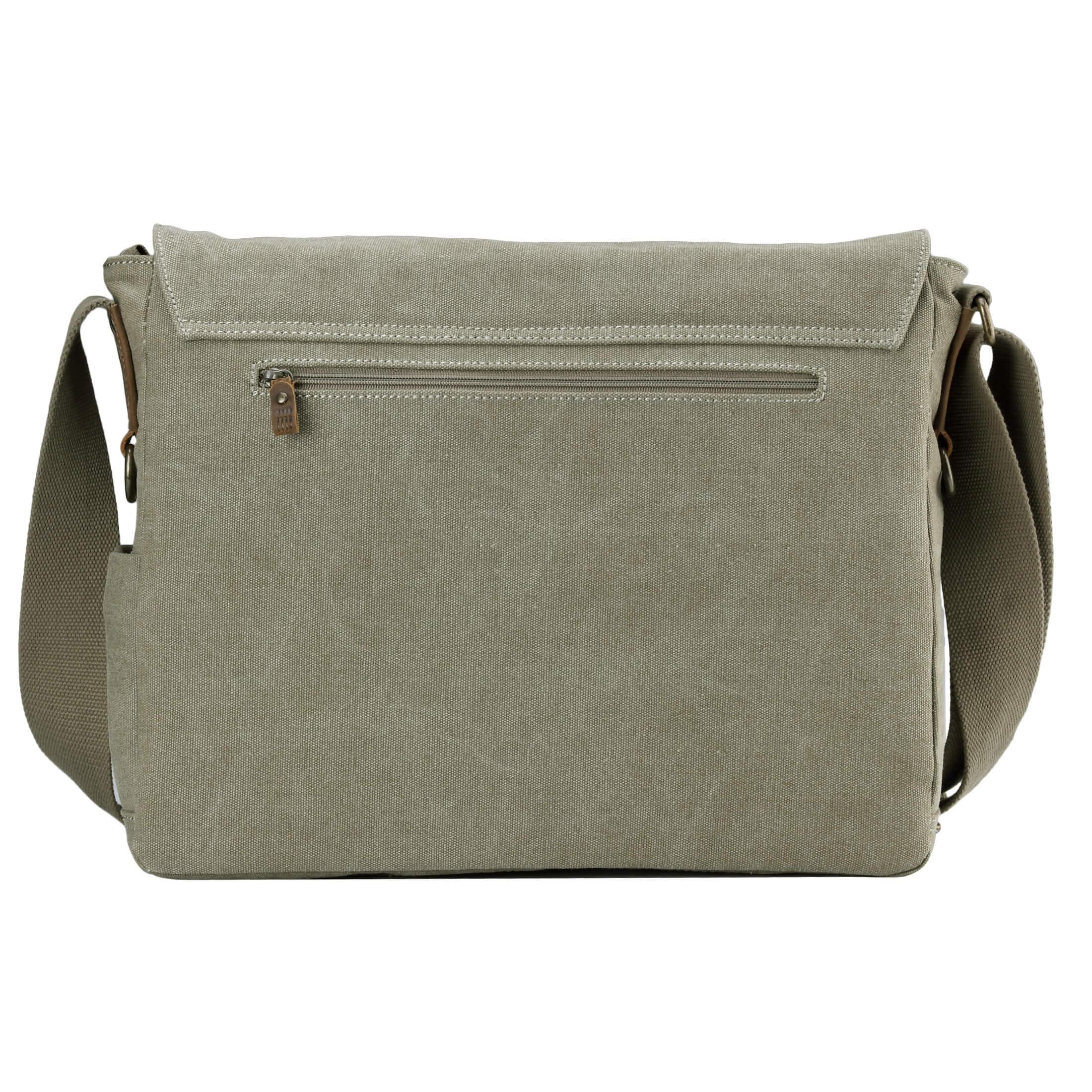 TRP0207 Troop London Classic Canvas Laptop Messenger Bag - Durable Water-Resistant Work & Travel Briefcase for Men & Women | Perfect for Office, Business Trips & Daily Commute