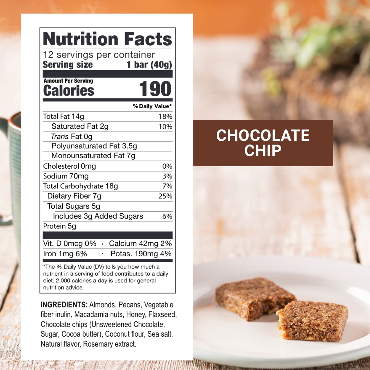Prolon Fast Bars - Keto, Gluten Free, Dairy Free, Plant Based Protein Snacks for Intermittent Fasting | Variety Pack with Nuts & Honey, Chocolate Chip, Coconut Macadamia Flavors (12 Count) | Perfect for On-the-Go Nutrition, Workout Recovery & Healthy Lifestyle
