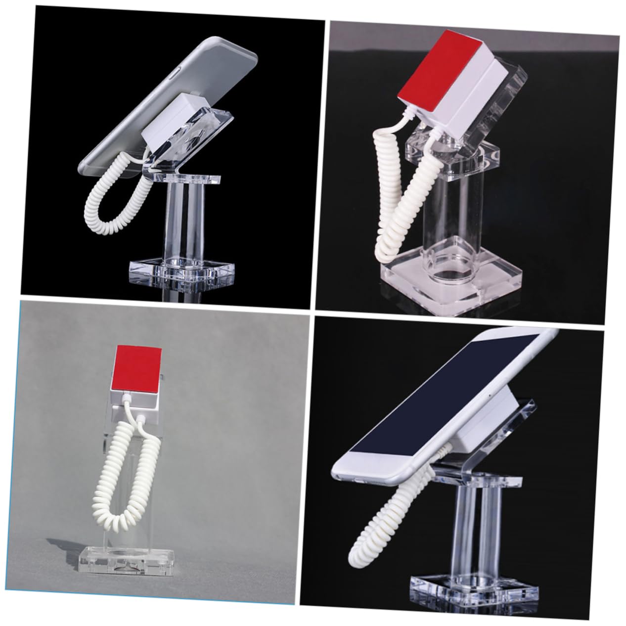 Universal Acrylic Cell Phone Stand Holder - Adjustable Anti-Slip Mobile Phone Bracket for Desk Display | Perfect for Home Office, Video Calls & Hands-Free Viewing