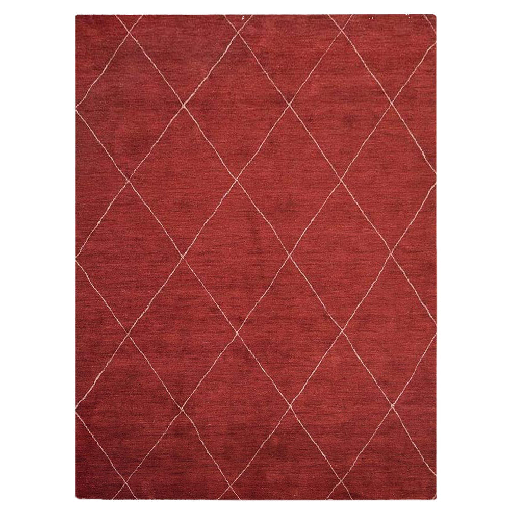 Handmade Hexagon Hand-Knotted Wool Rug - Bohemian Chic Home Decor for Living Room, Bedroom & Nursery