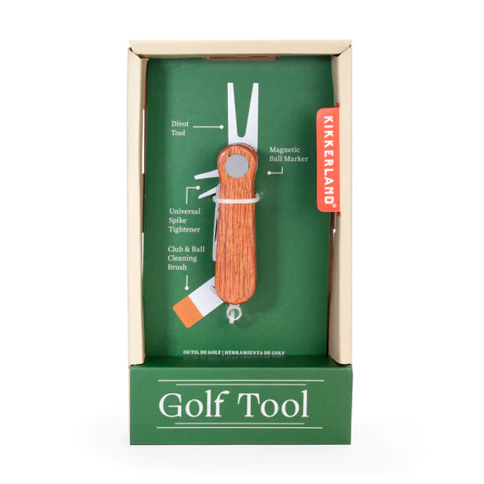 4 in 1 Golf Multi Tool - Golf Club Cleaner, Divot Repair, Ball Marker & Groove Sharpener - Perfect for Golf Course, Driving Range & Practice Sessions