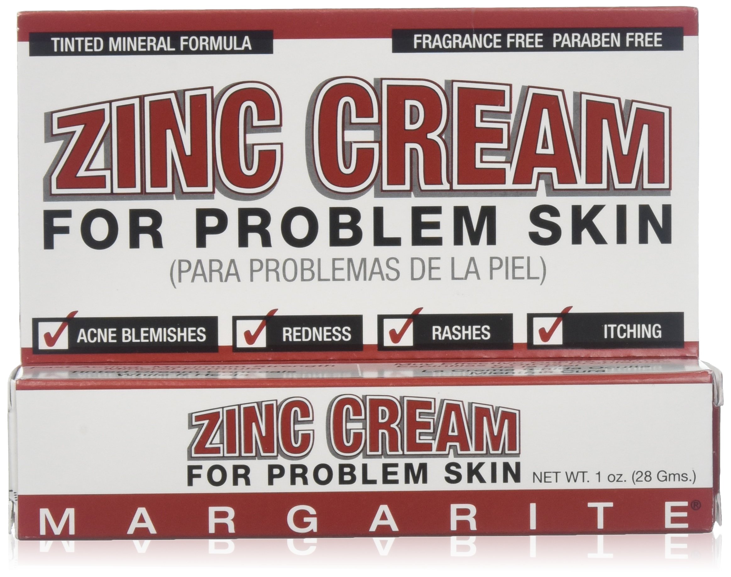 Margarite Zinc Oxide Cream 1 oz - Soothing Diaper Rash & Skin Protection for Babies & Adults - Perfect for Eczema, Minor Cuts & Irritations