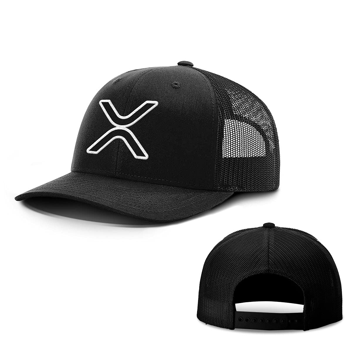XRP Logo Mesh Baseball Cap for Men - Adjustable Snapback with Breathable Mesh Back - Perfect for Casual Wear, Sports & Outdoor Activities