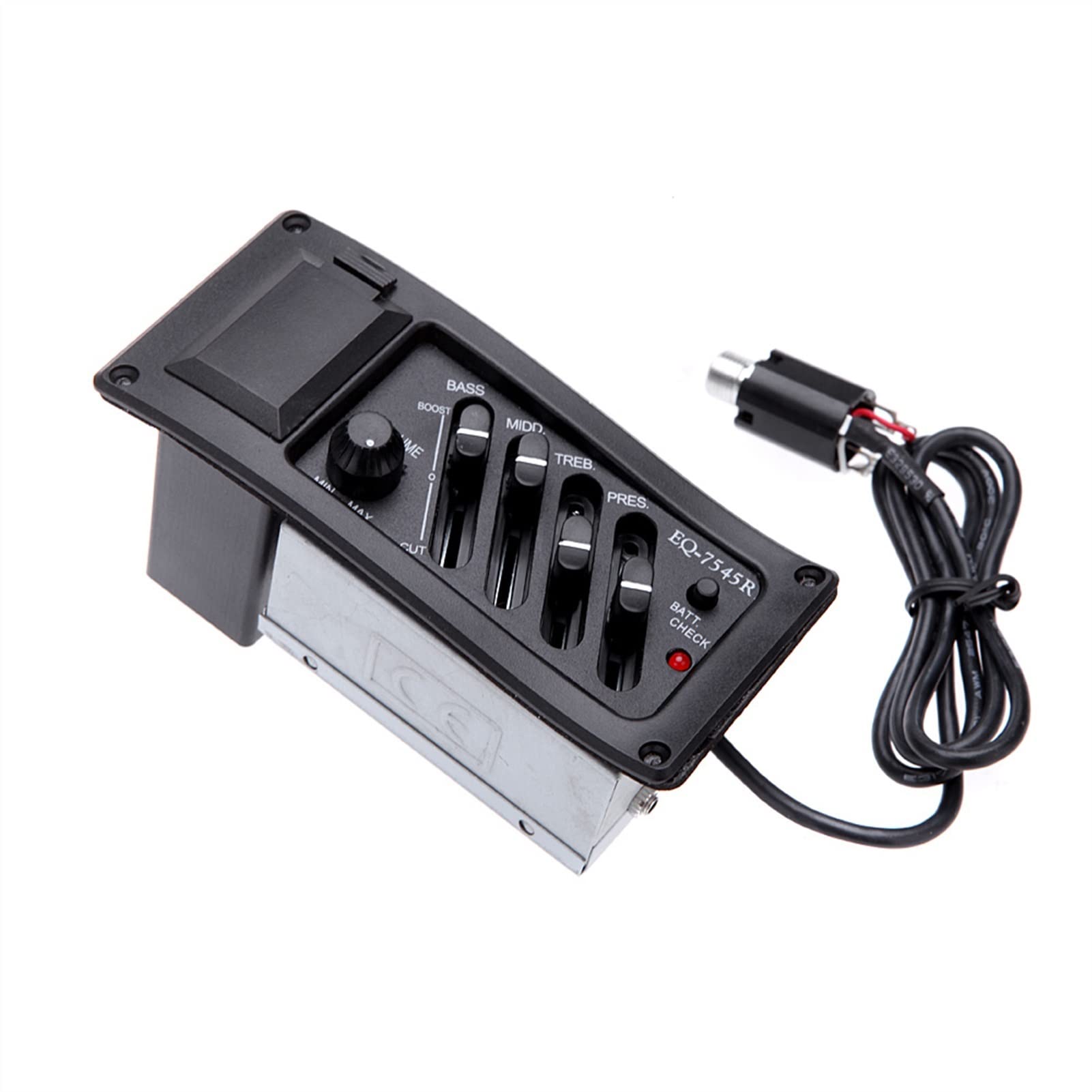 4-Band EQ Piezo Pickup Preamp with Tuner for Acoustic Guitar - Professional Equalizer & Amplifier for Live Performance & Studio Recording