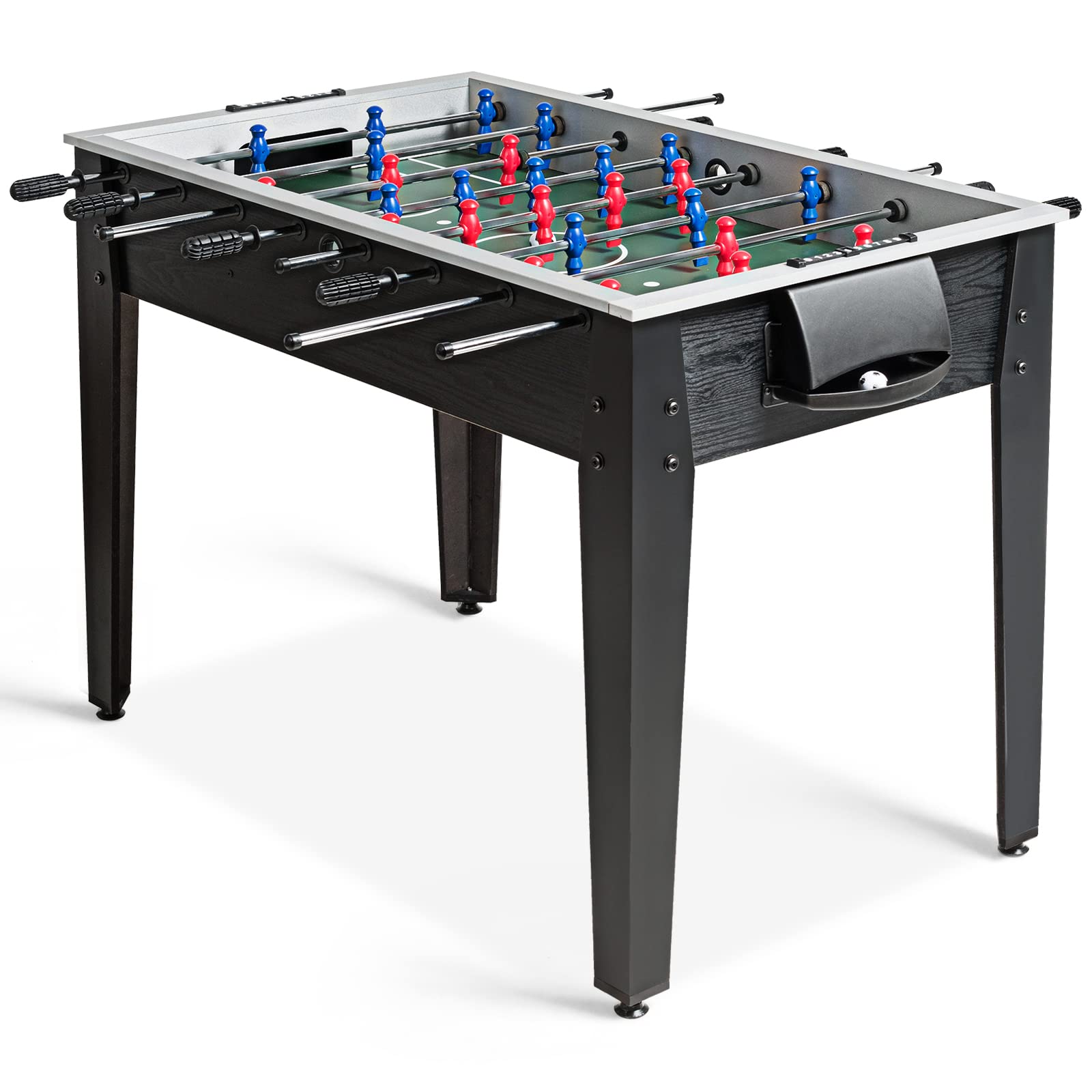Goplus 48'' Wooden Foosball Table with 2 Soccer Balls & Score Keepers - Professional Size Indoor Game Table for Adults, Kids & Teens - Perfect for Game Rooms, Arcades, Basements & Family Fun Nights