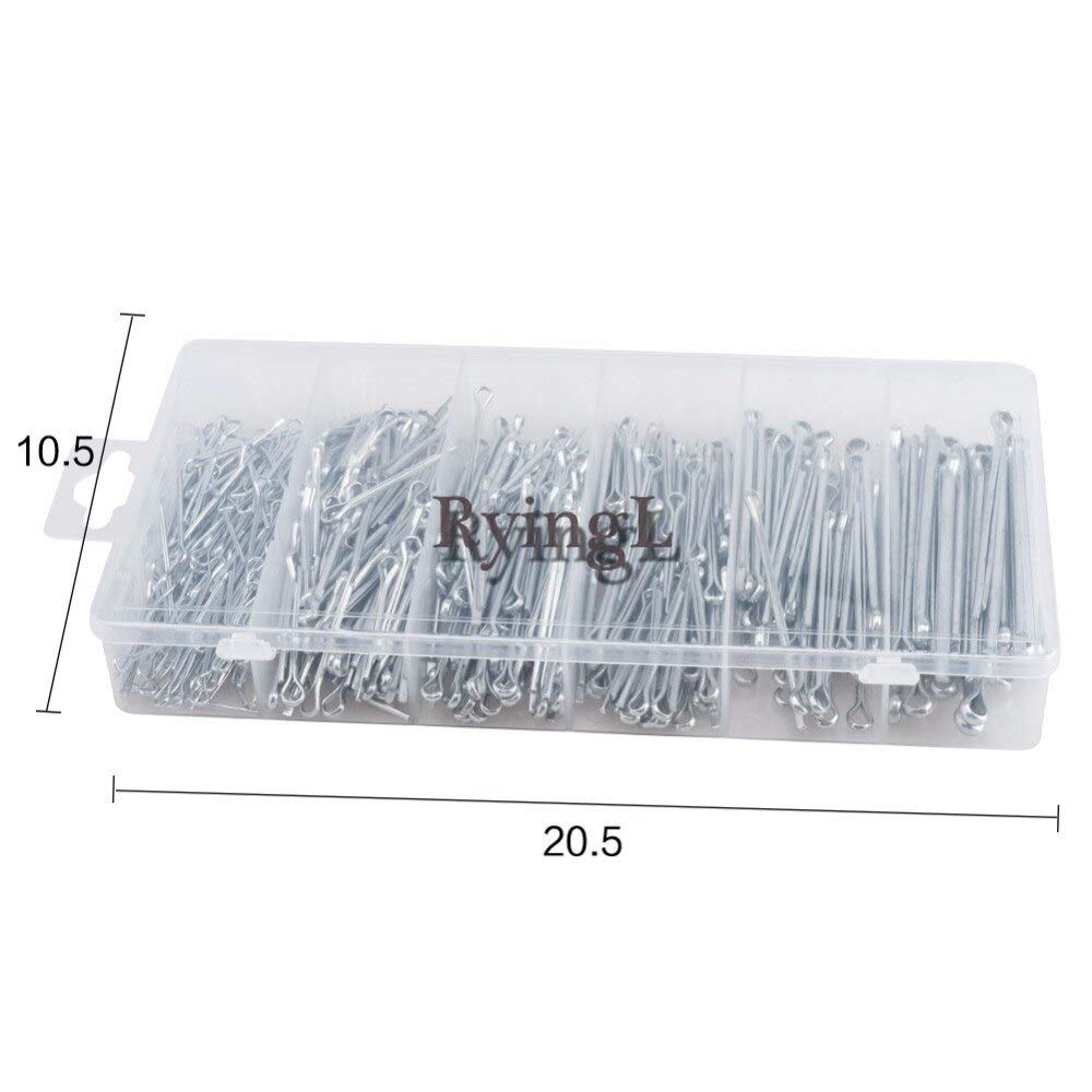 Ochoos 555Pcs Clevis Pin & Cotter Pin Assortment Kit - U-Shaped Hardware Repair Tool Set with Storage Box | Ideal for Automotive, Machinery, and DIY Home Repairs