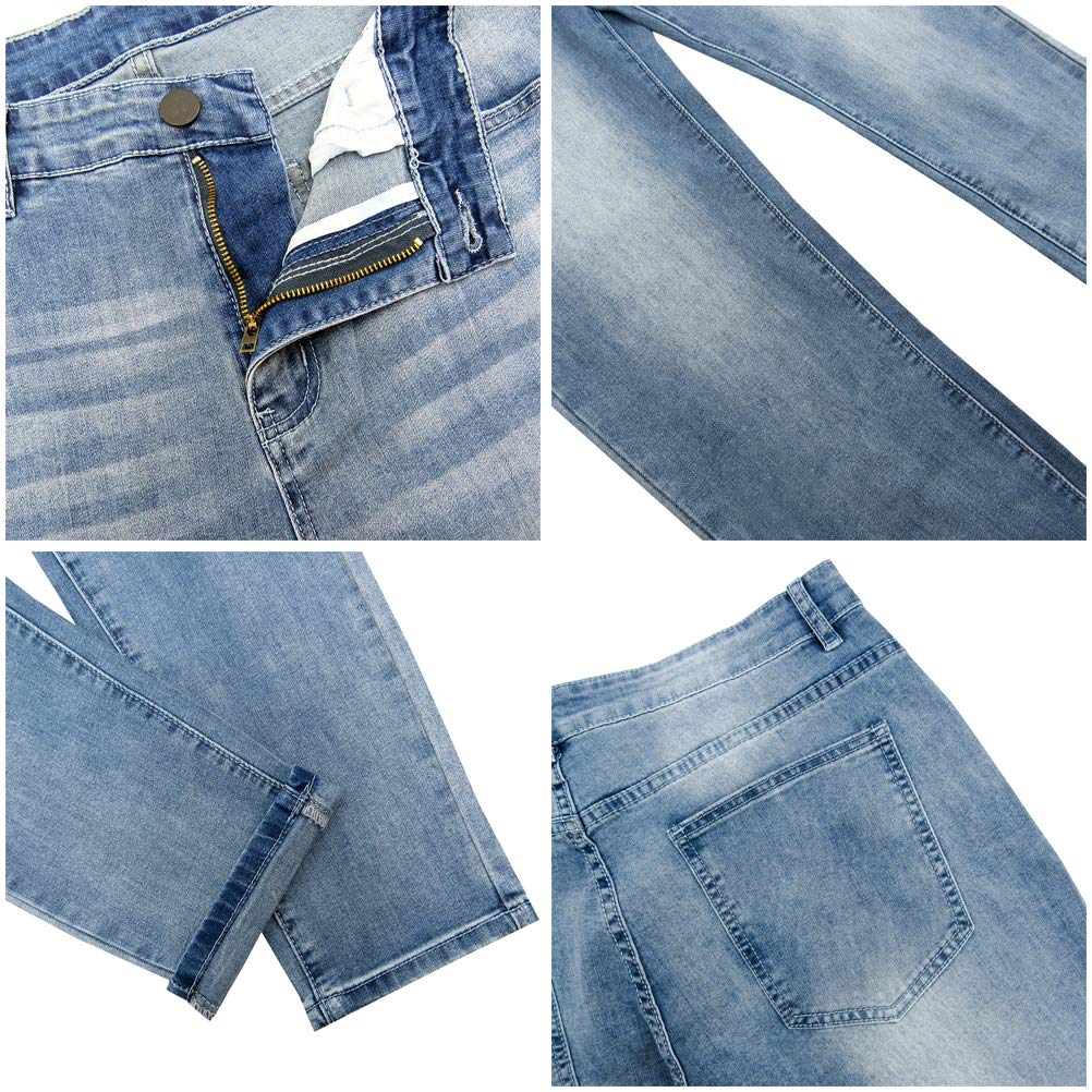 Men's Classic Slim Fit Stretch Skinny Jeans - Comfortable & Stylish Denim Pants for Casual Wear & Night Out
